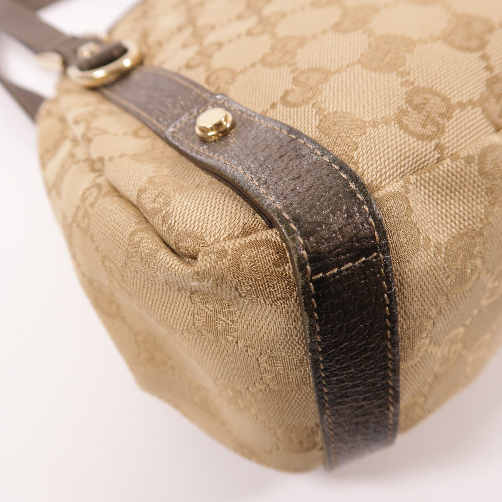 GUCCI GG GHW Abbey Shoulder Bag 130736 Canvas Brown