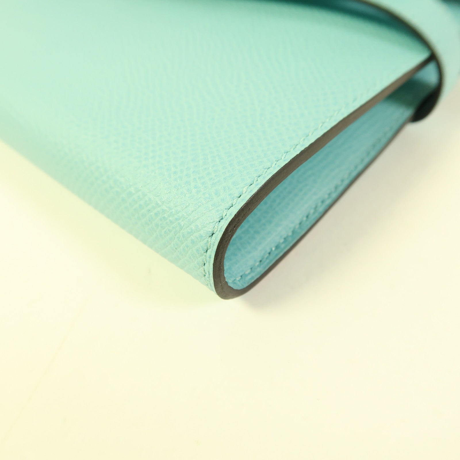 HERMES 【激減優惠】Epsom皮革Kelly Long Wallet金扣長錢包Atoll