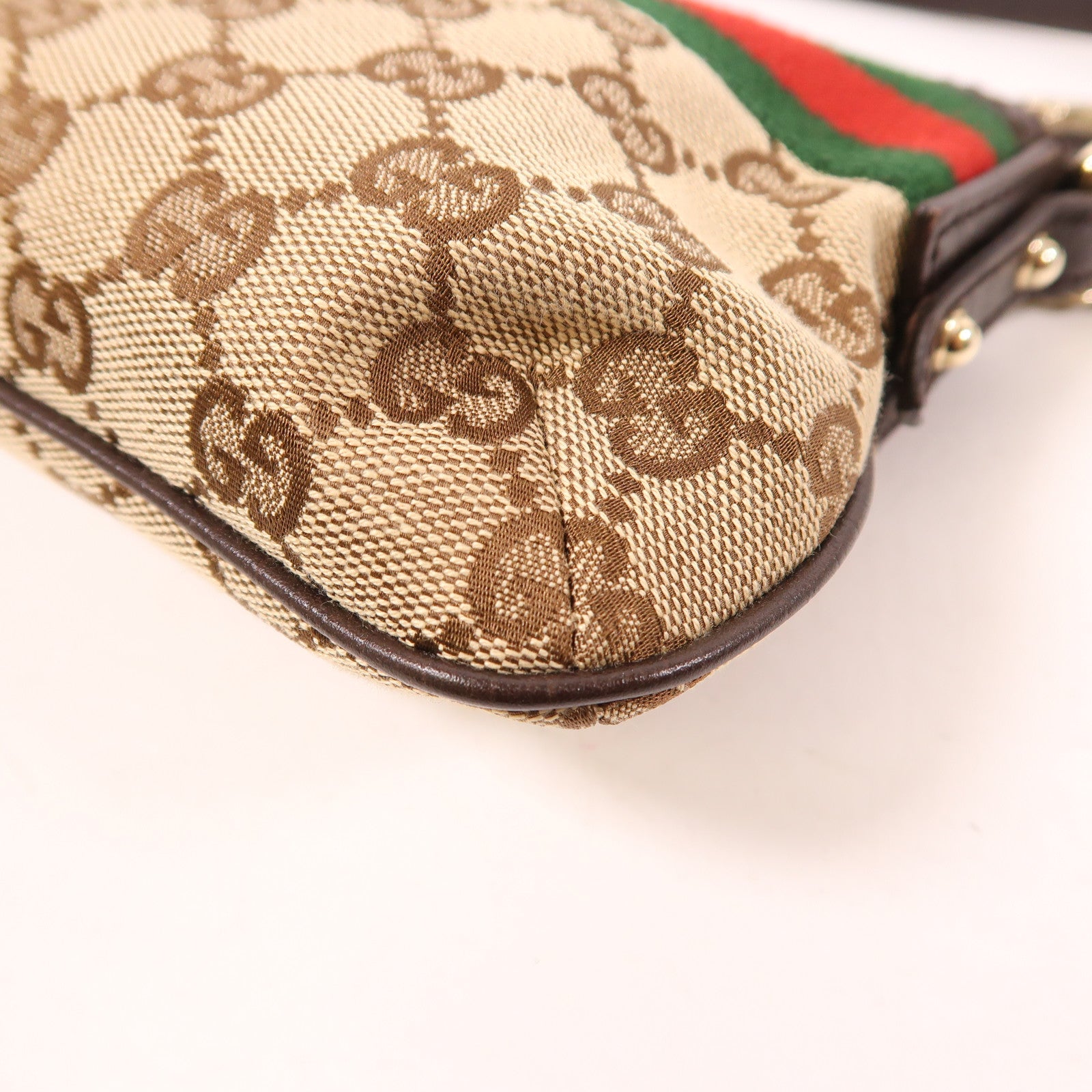 GUCCI 帆布Shoulder Bag金扣肩背袋