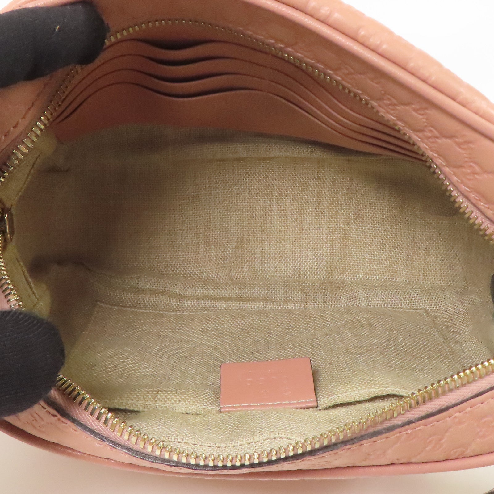 GUCCI 皮革Shoulder Bag金扣肩背袋