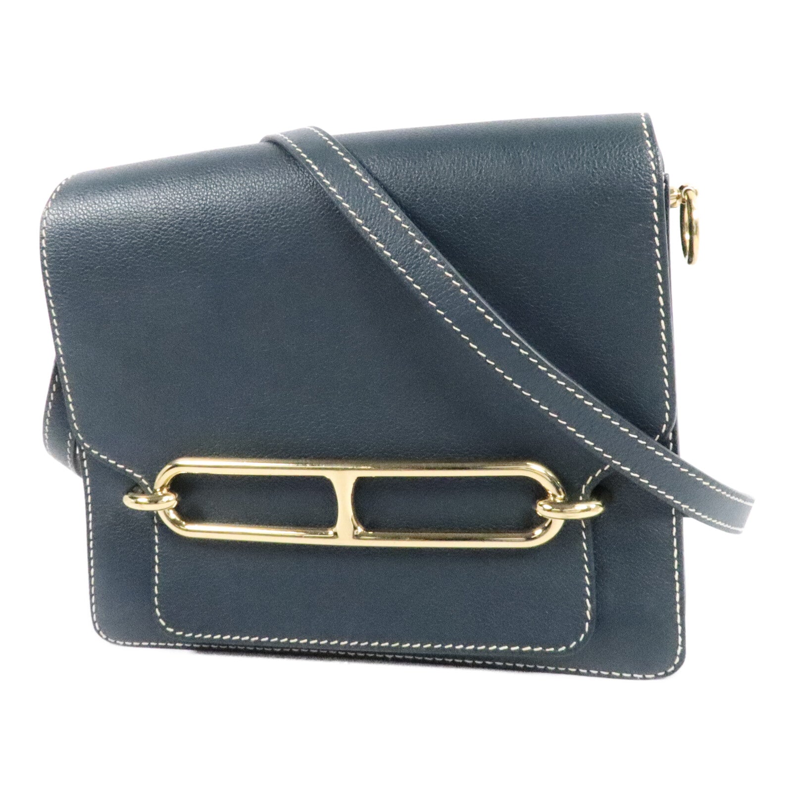 HERMES Evercolor皮革Roulis 23肩背袋Vert Cypres