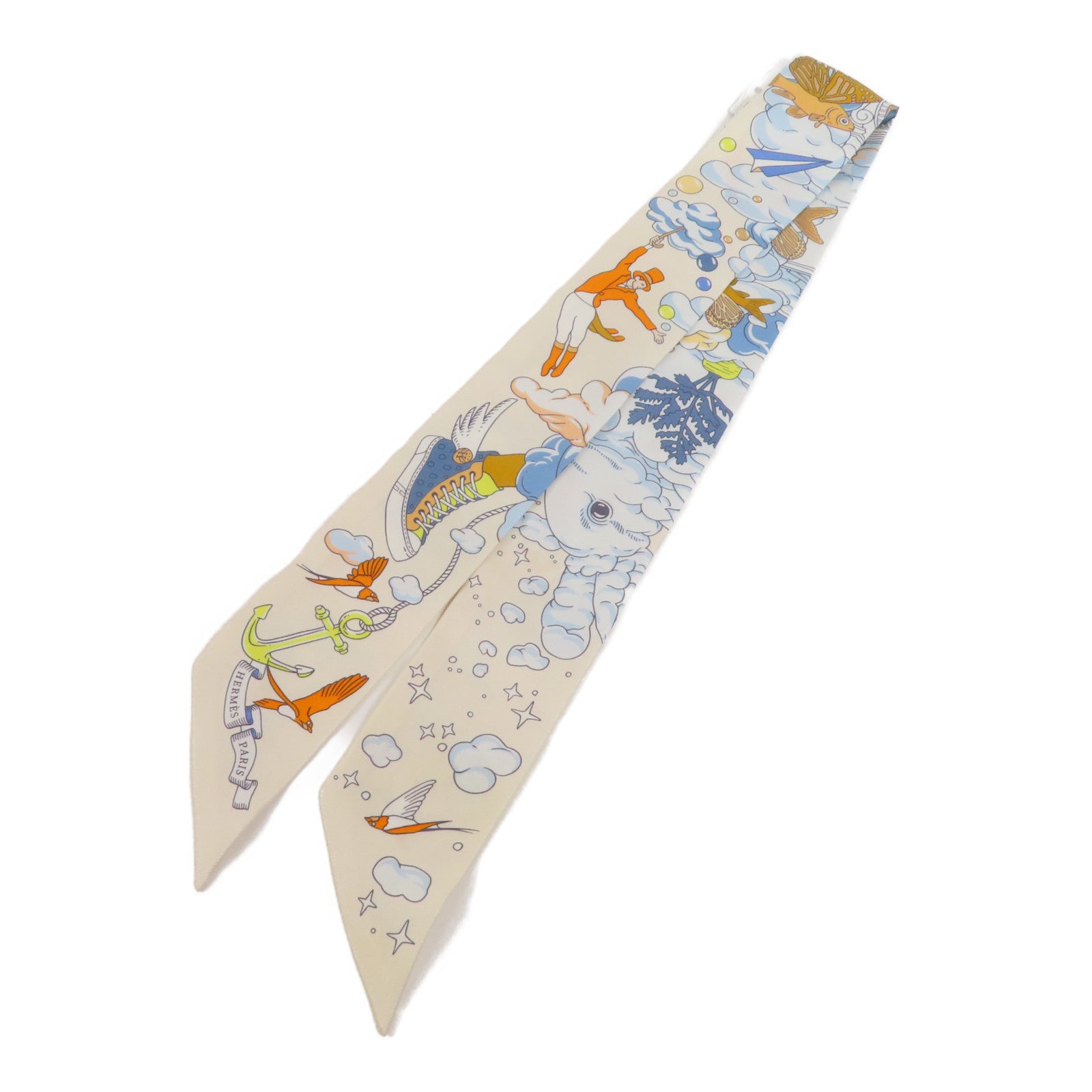 HERMES 絲質Twilly絲巾