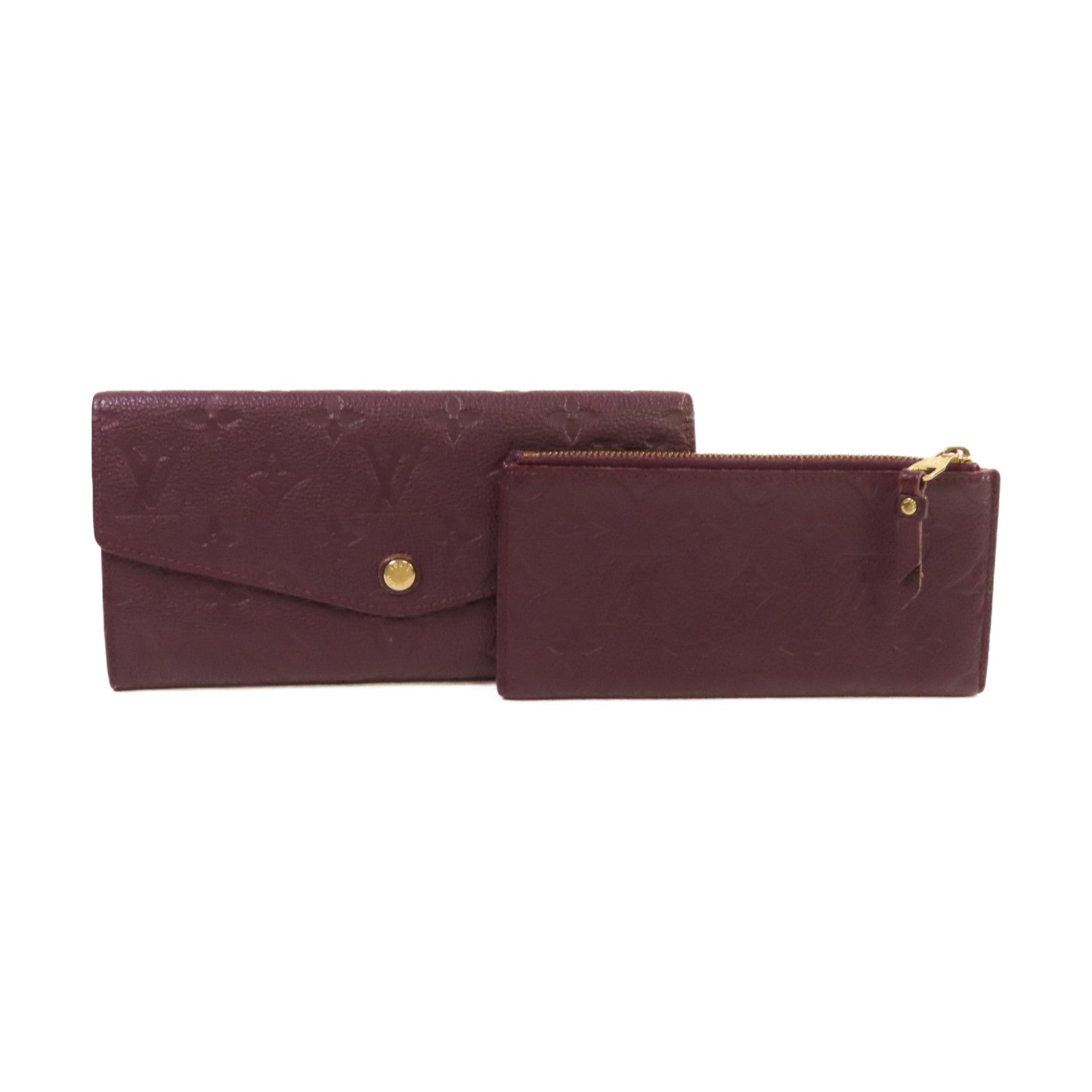 LOUIS VUITTON Monogram Empreinte Portefeuille Curieuse Long Wallet金扣長錢包紫色