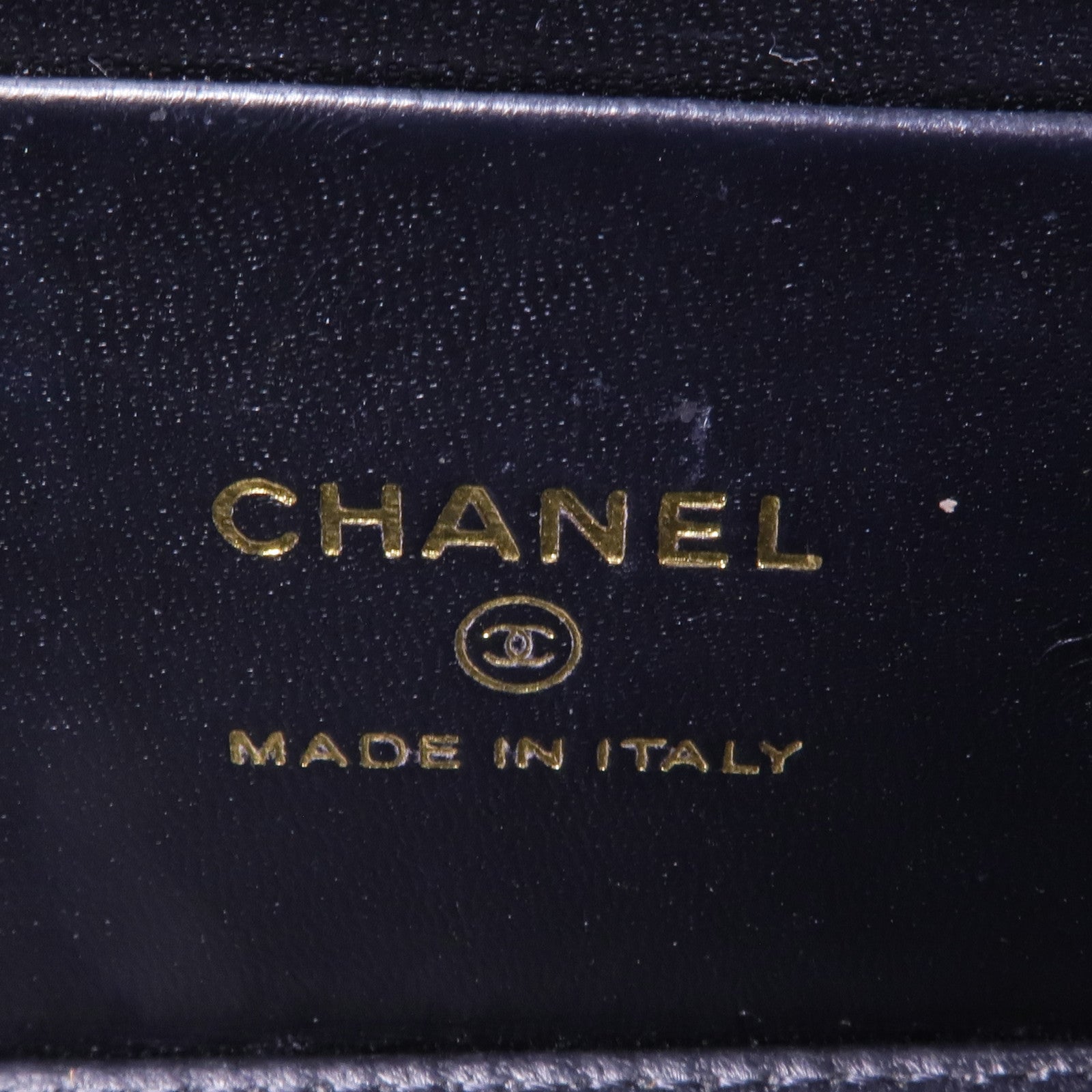 CHANEL 牛皮皮革Vanity Case金扣鏈帶肩背袋