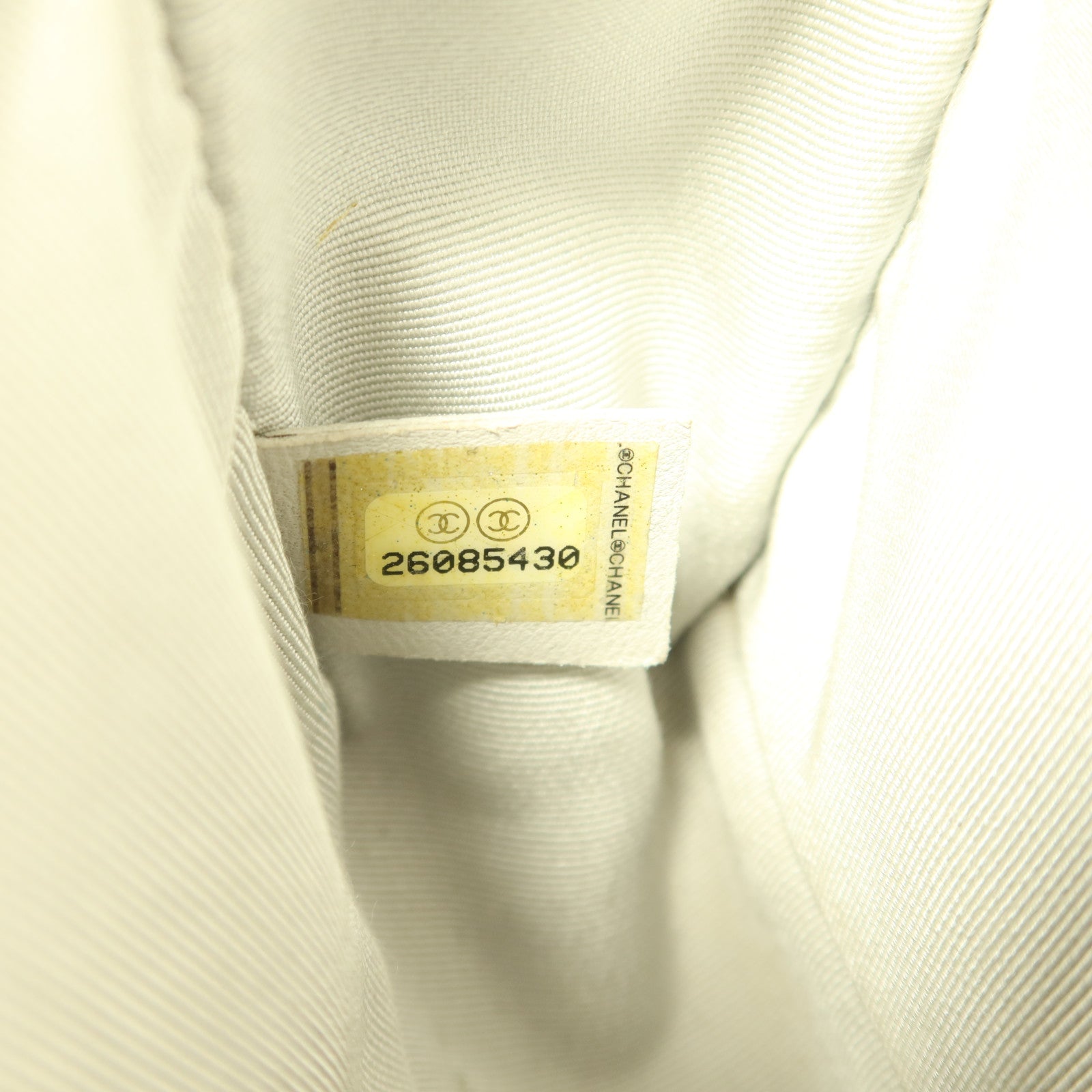 CHANEL 牛皮皮革/PVC Boy 20銀扣鏈帶肩背袋