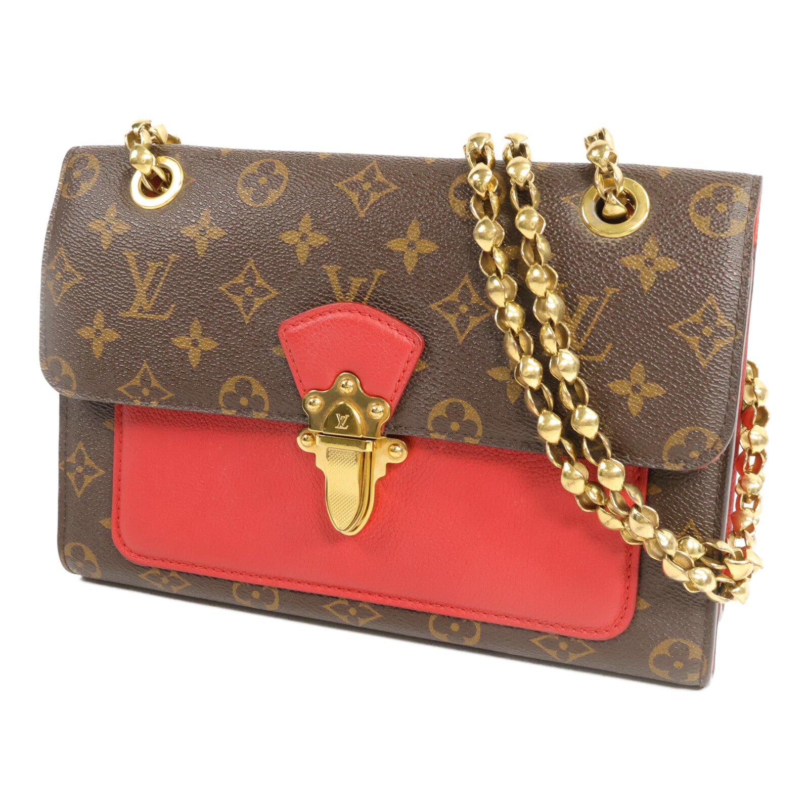 LOUIS VUITTON Monogram/Cerise Victoire鏈帶肩背袋