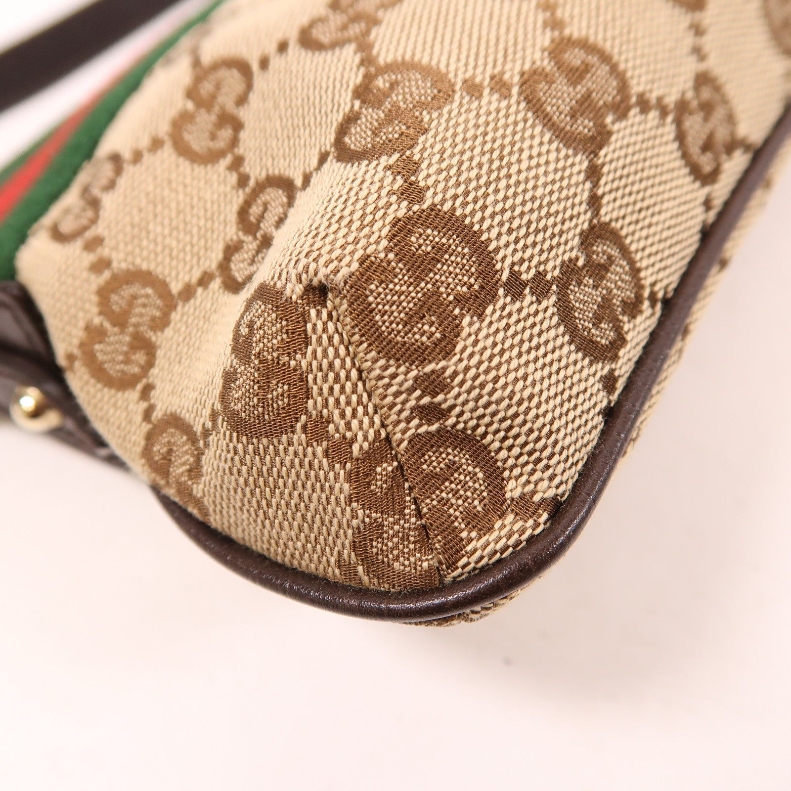 GUCCI 帆布Shoulder Bag金扣肩背袋