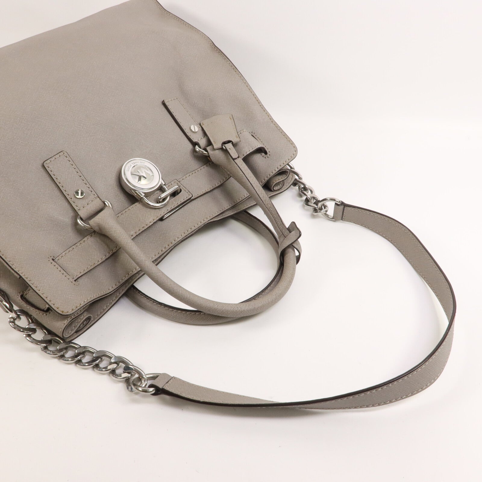 Michael Kors 牛皮皮革Hamilton Shoulder Tote鏈帶手挽肩背兩用袋