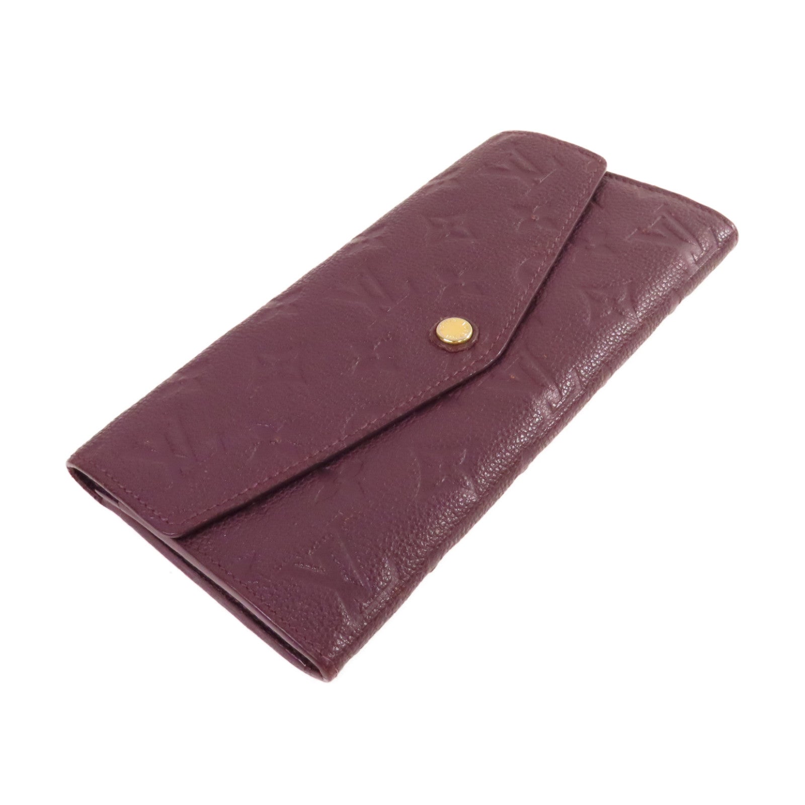 LOUIS VUITTON Monogram Empreinte Portefeuille Curieuse Long Wallet金扣長錢包紫色