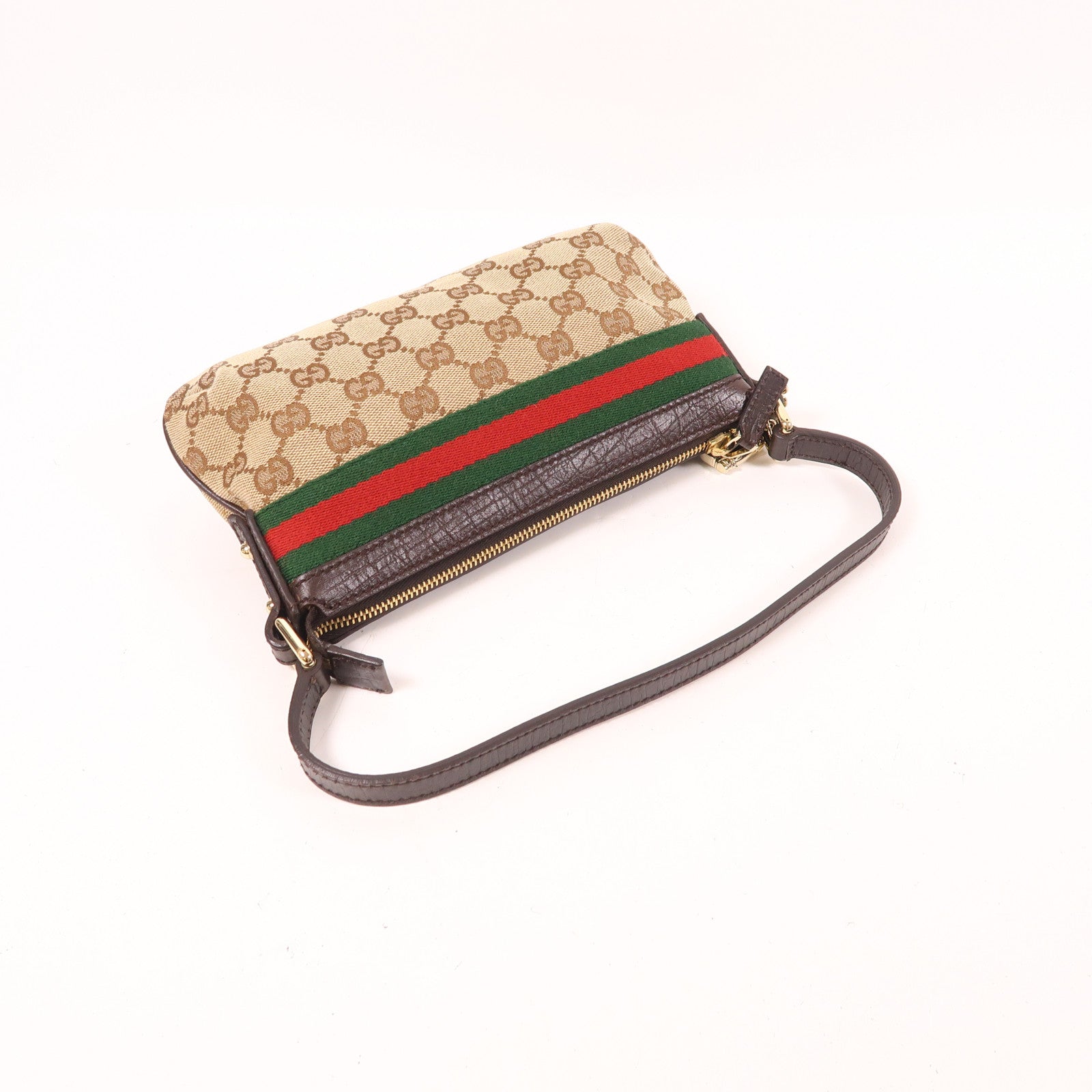 GUCCI 帆布Shoulder Bag金扣肩背袋