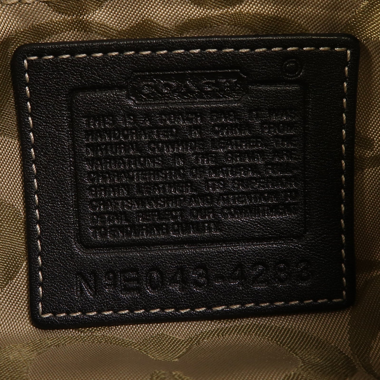 COACH 牛皮皮革Hand Bag銀扣肩背袋
