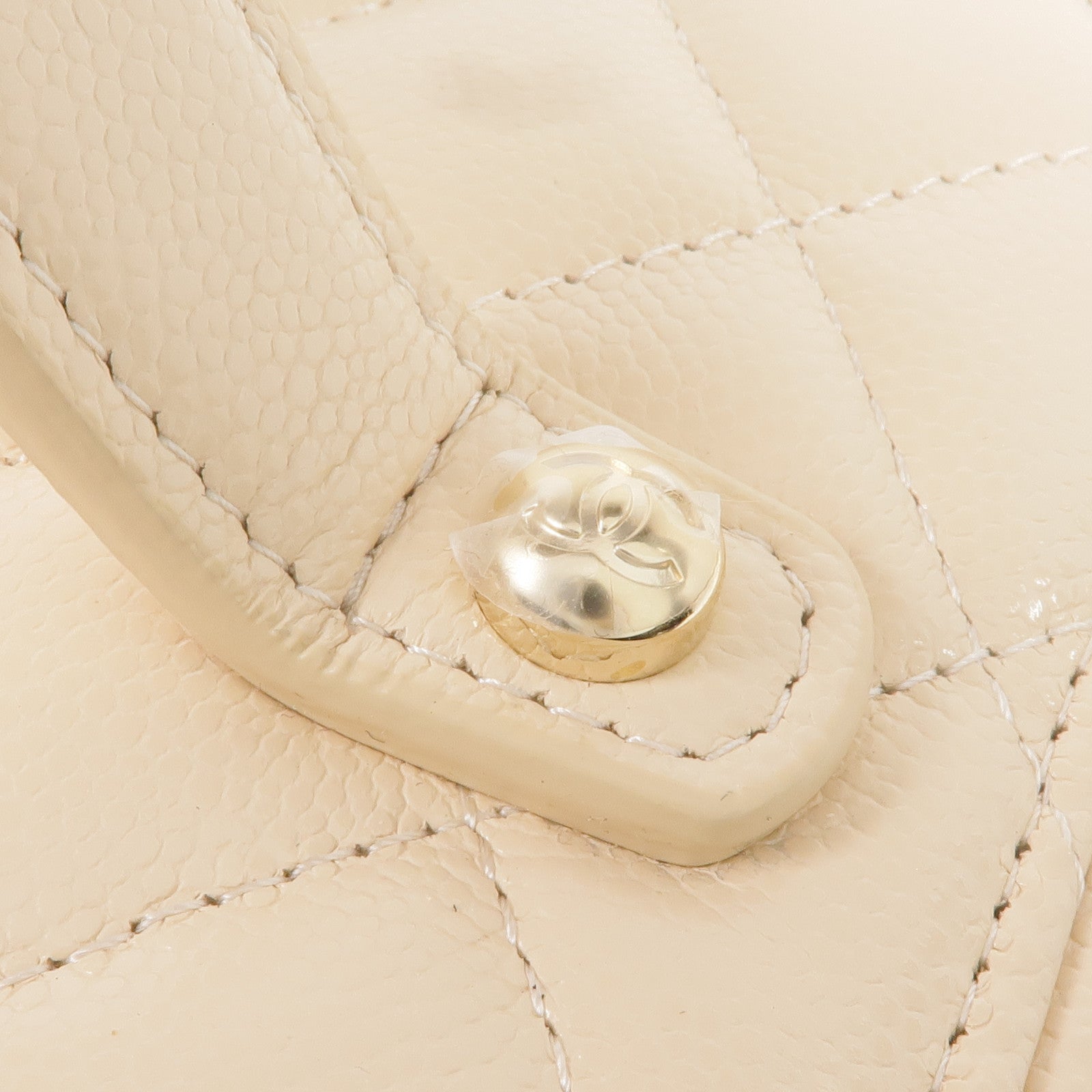 CHANEL 牛皮皮革Vanity Pouch金扣手挽袋/化妝袋