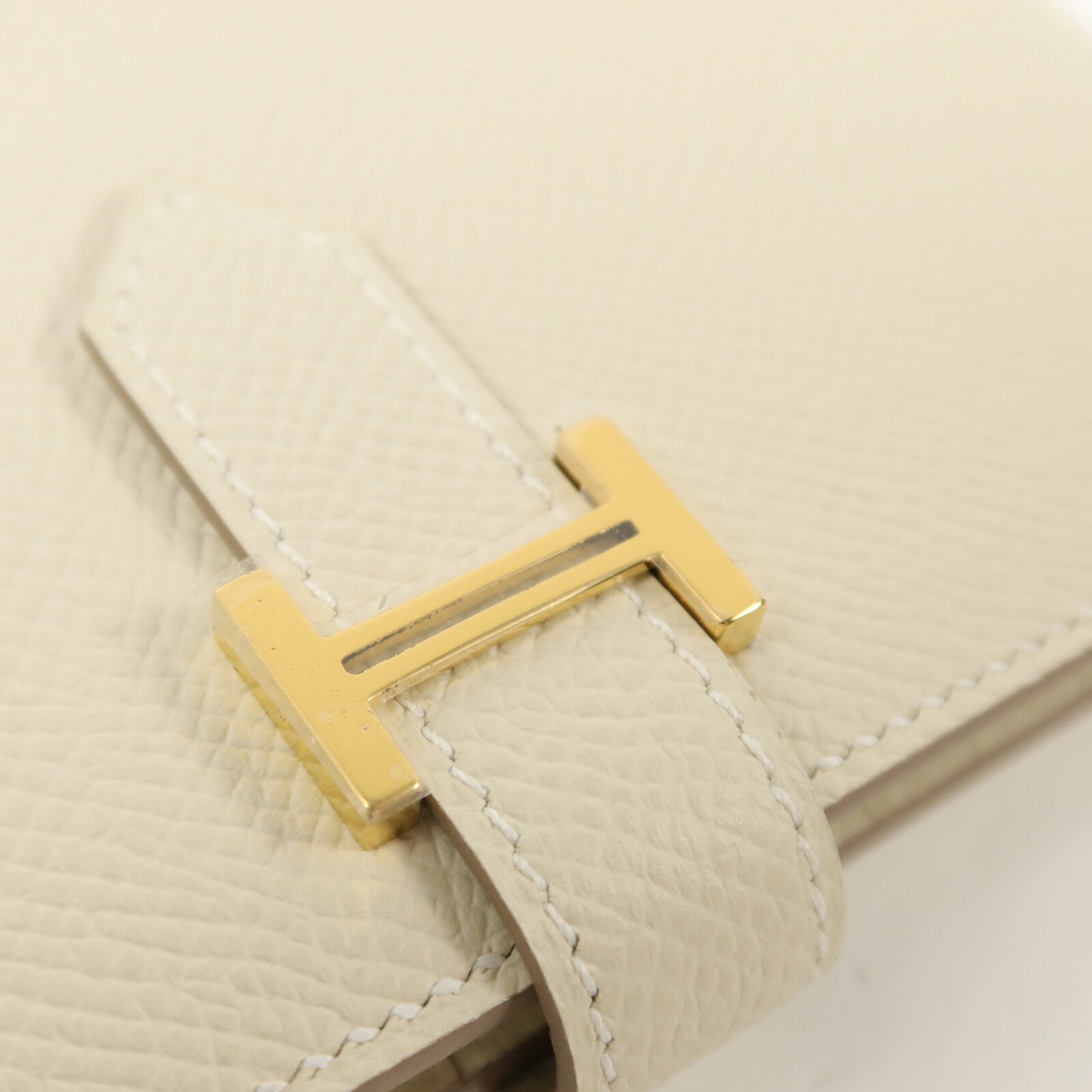 HERMES Epsom皮革Bearn Compact Wallet錢包Craie