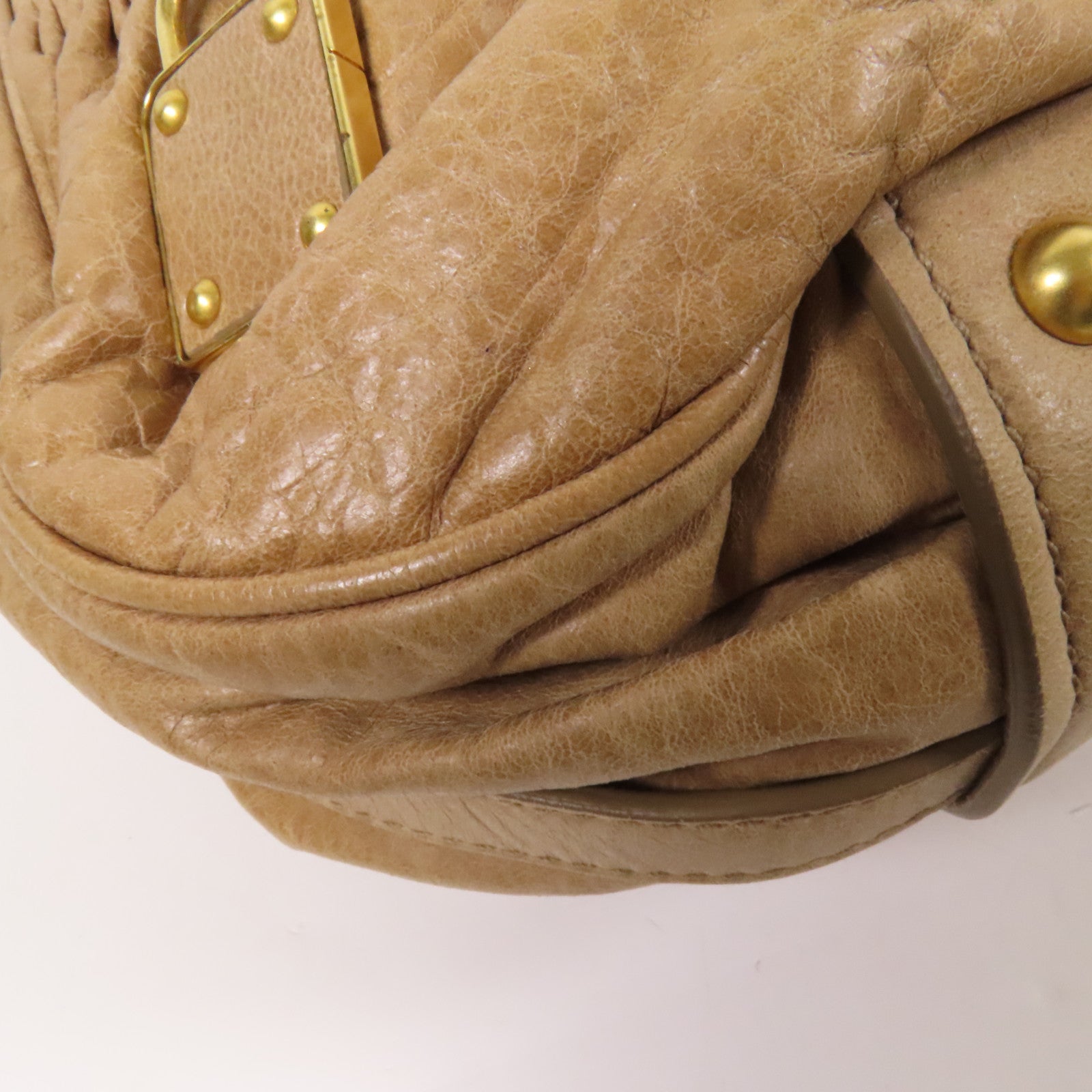 Miu Miu 牛皮皮革2way Shoulder Bag金扣手挽肩背兩用袋