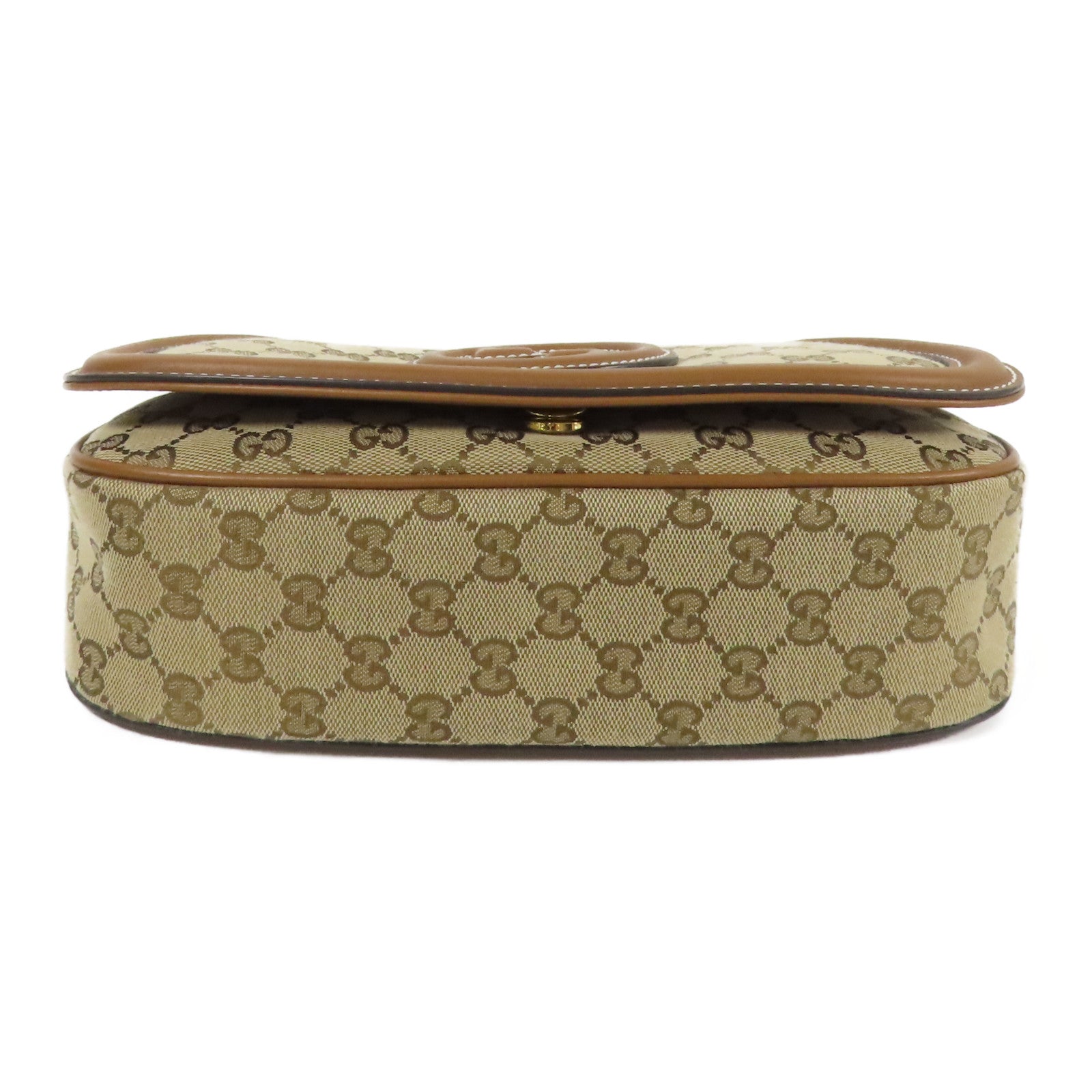 GUCCI 帆布Medium Blondie金扣手挽袋