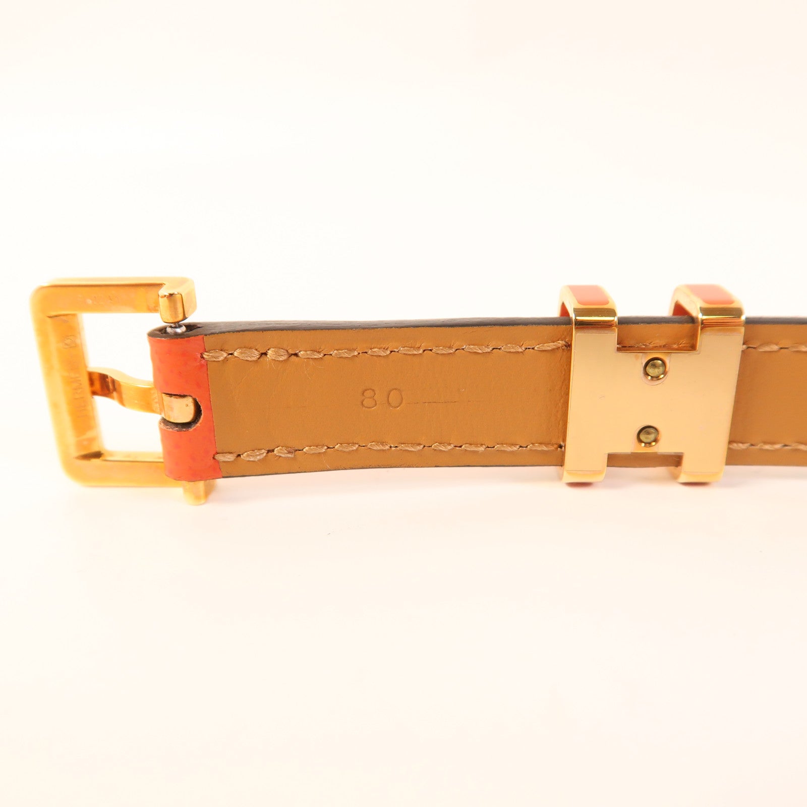 HERMES Epsom皮革Pop H Belt金扣皮帶