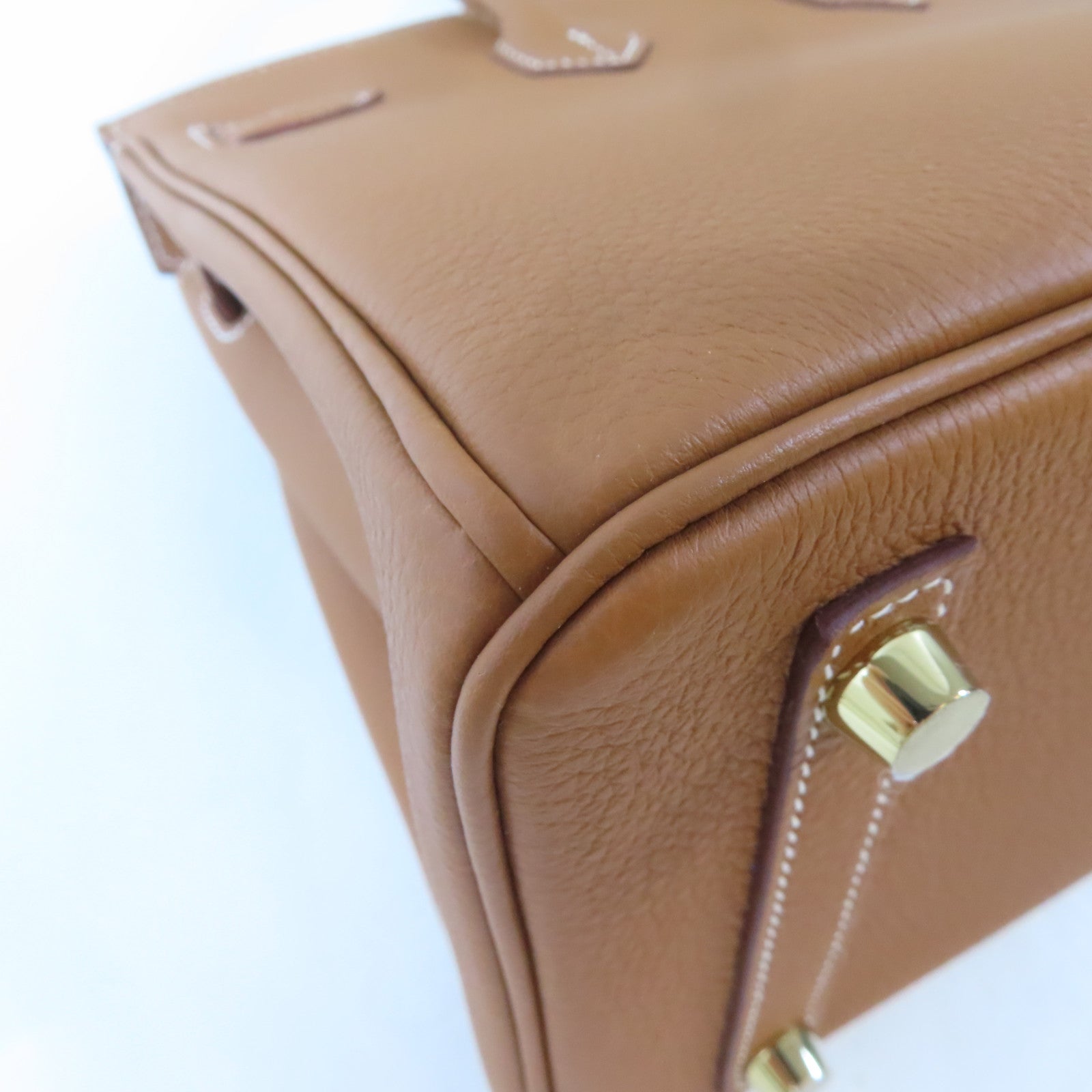 HERMES 【激減優惠】Togo皮革Birkin 25金扣手挽肩背兩用袋Gold/駝色