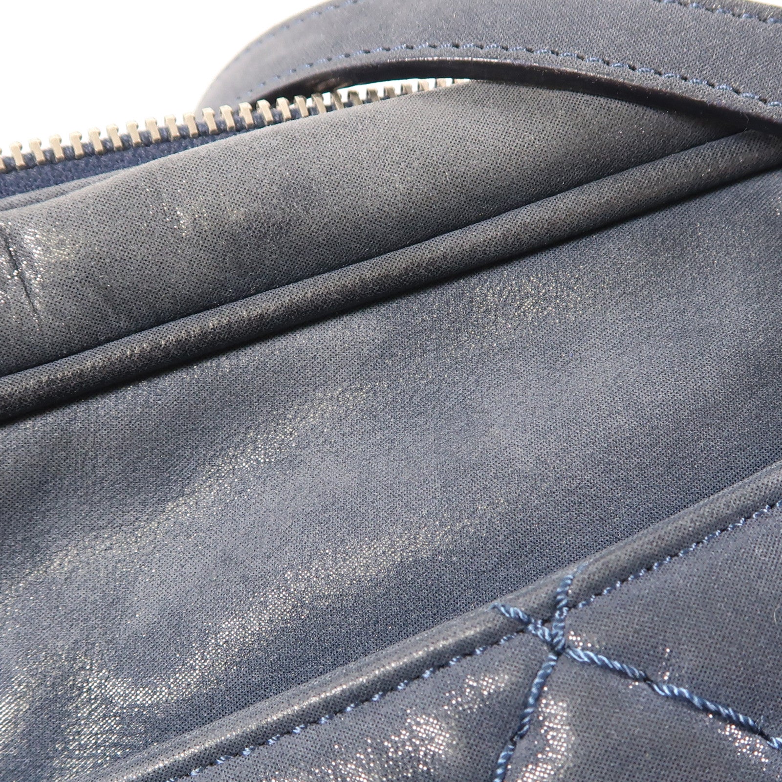 CHANEL 牛皮皮革Chain Shoulder銀扣手挽肩背兩用袋