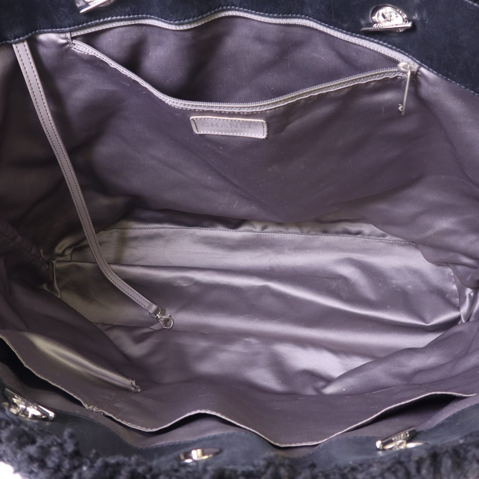 CHANEL PVC Tote Bag銀扣肩背袋