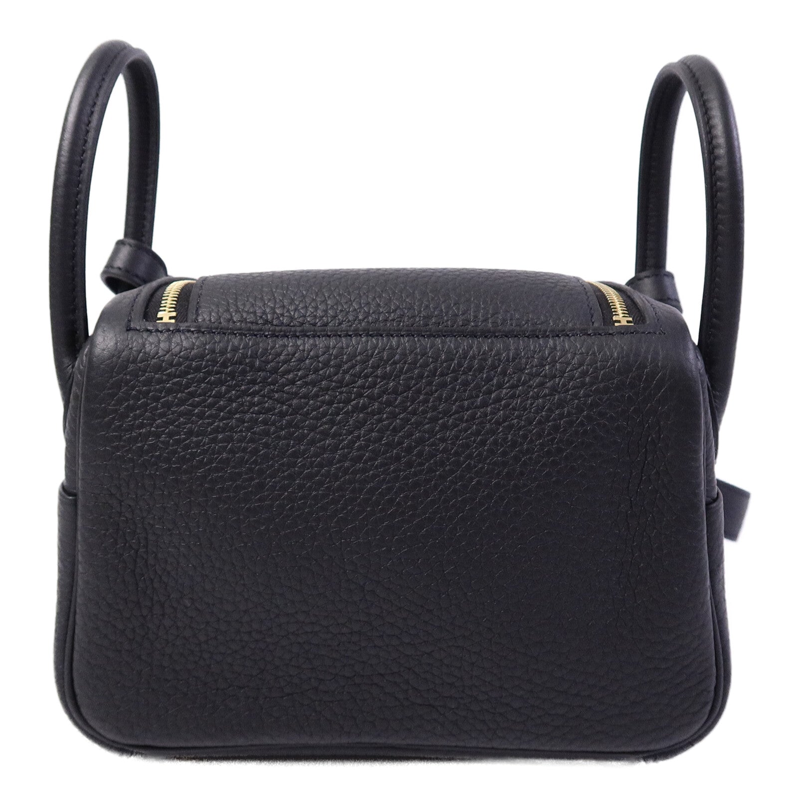 HERMES Clemence皮革Mini Lindy手挽肩背兩用袋Noir