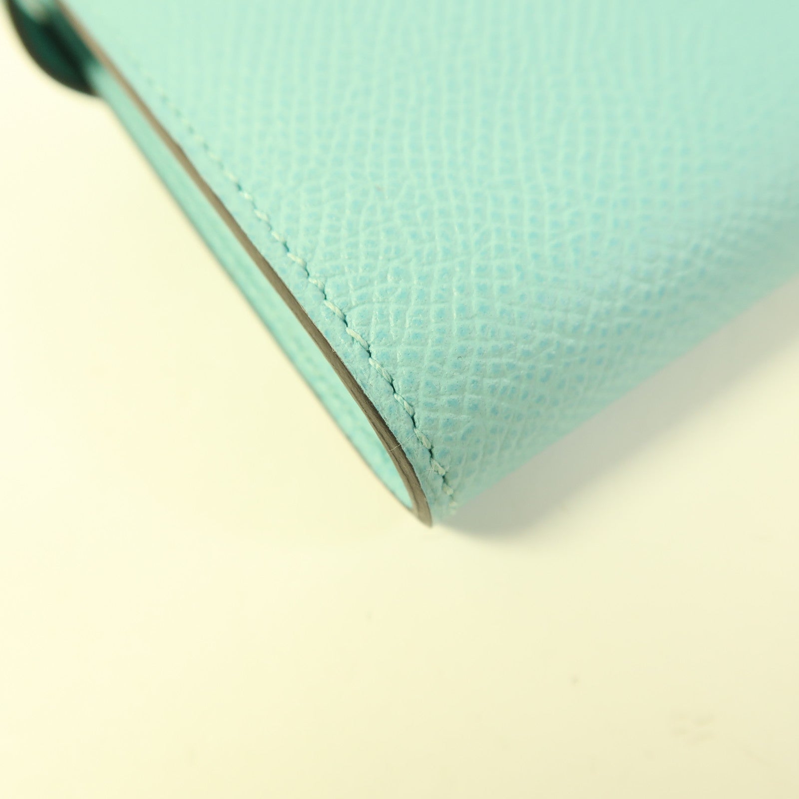 HERMES 【激減優惠】Epsom皮革Kelly Long Wallet金扣長錢包Atoll