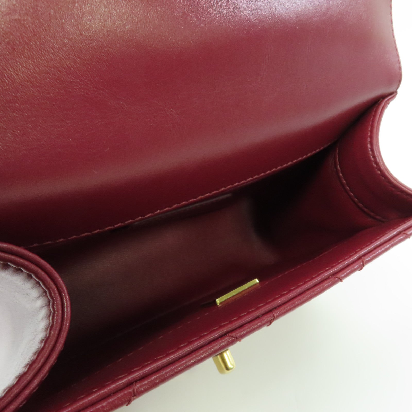 CHANEL 【激減優惠】菱格牛皮皮革Chain Shoulder Bag金扣鏈帶肩背袋紅色