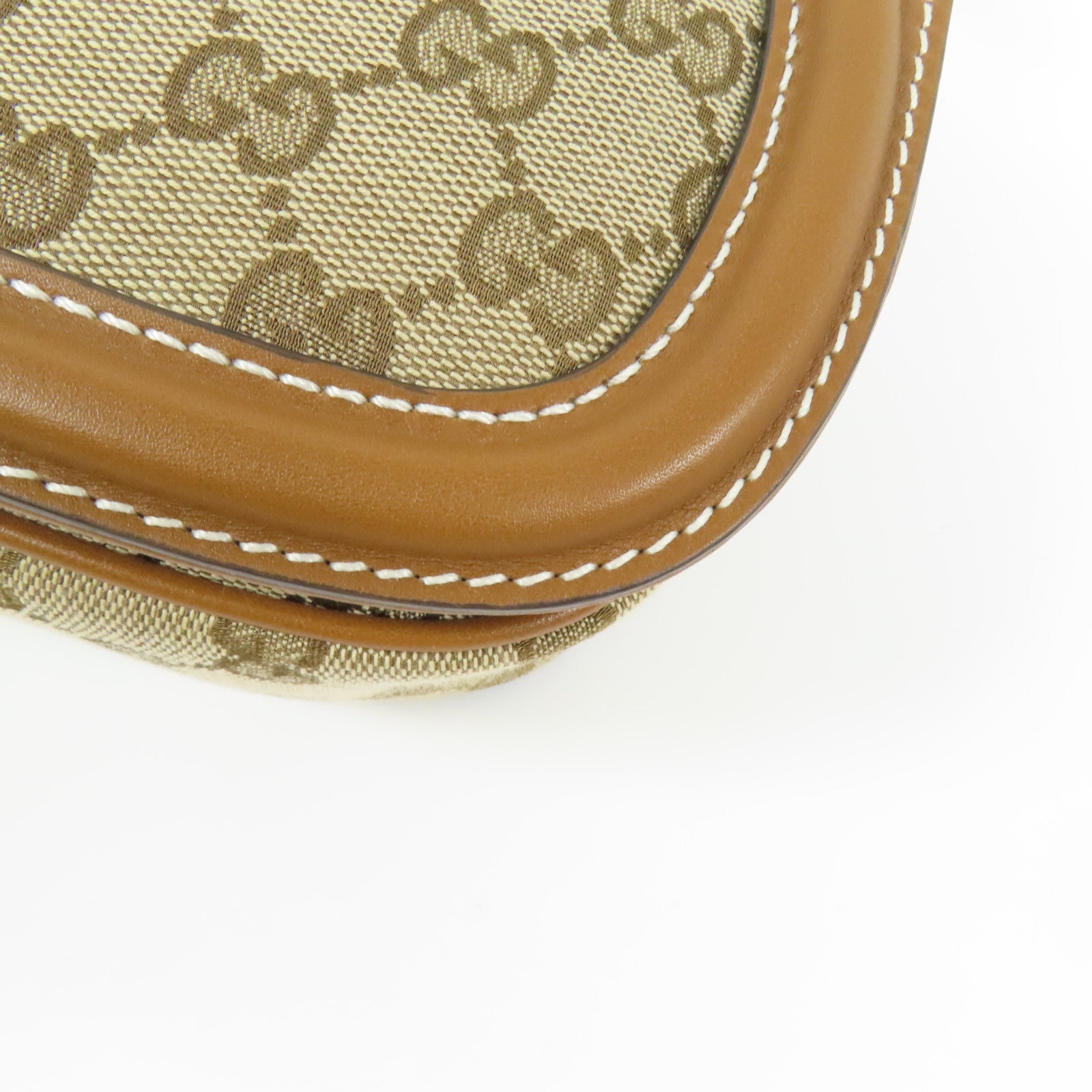 GUCCI 帆布Medium Blondie金扣手挽袋