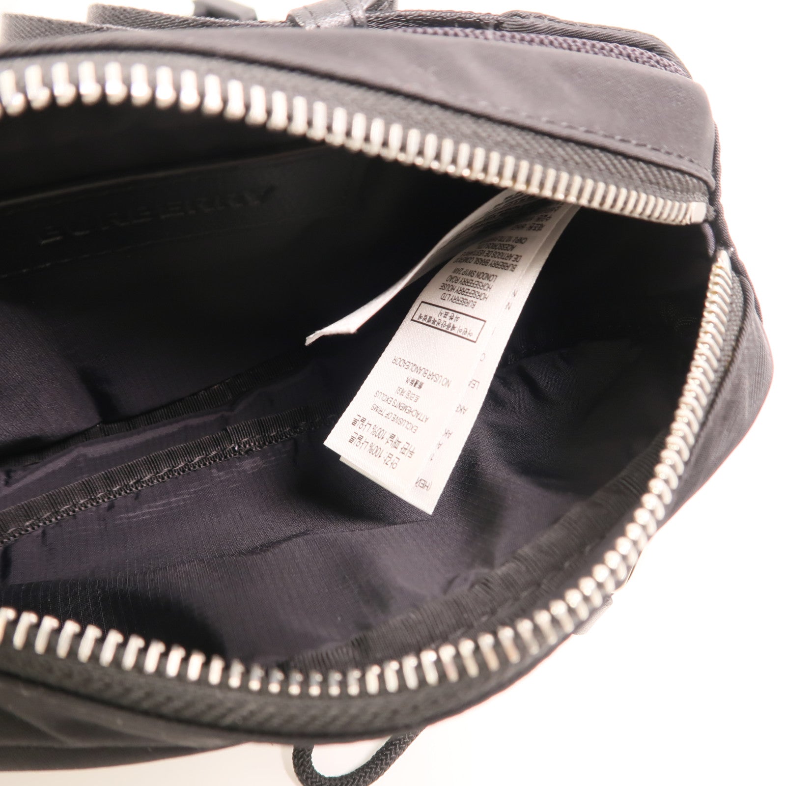BURBERRY 尼龍Cannon Bag銀扣腰包