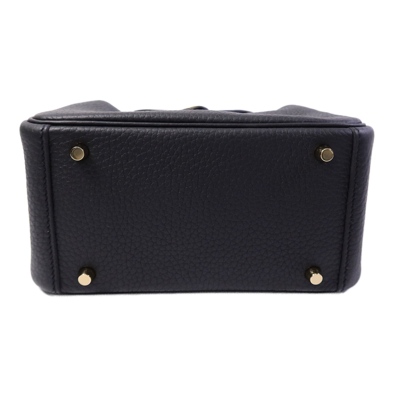 HERMES Clemence皮革Mini Lindy手挽肩背兩用袋Noir