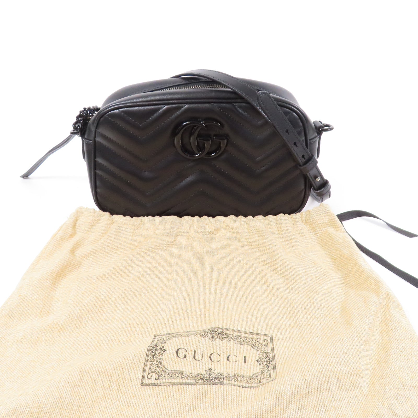 GUCCI 牛皮皮革GG Marmont肩背袋
