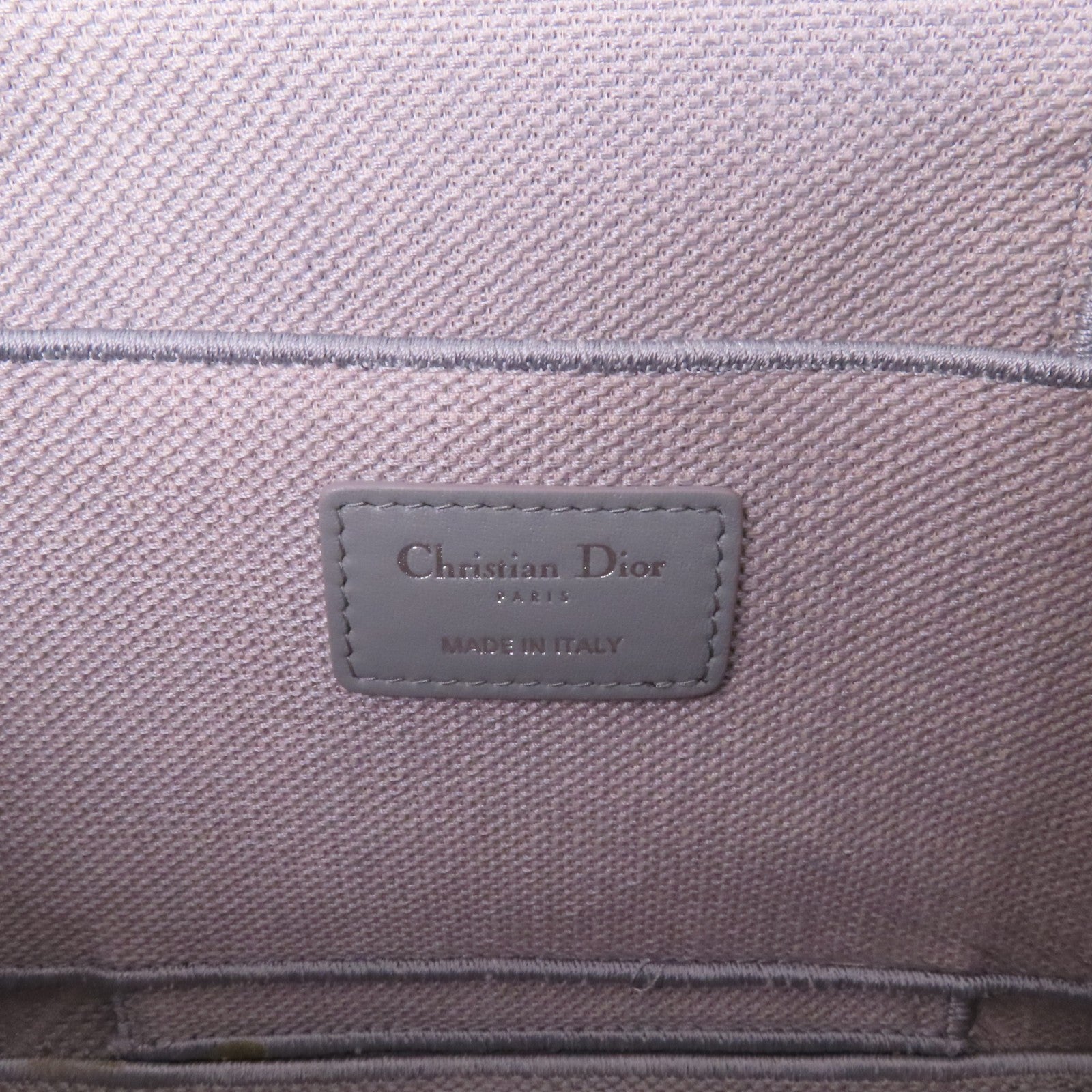 Dior 帆布Vanity Case銀扣手挽袋