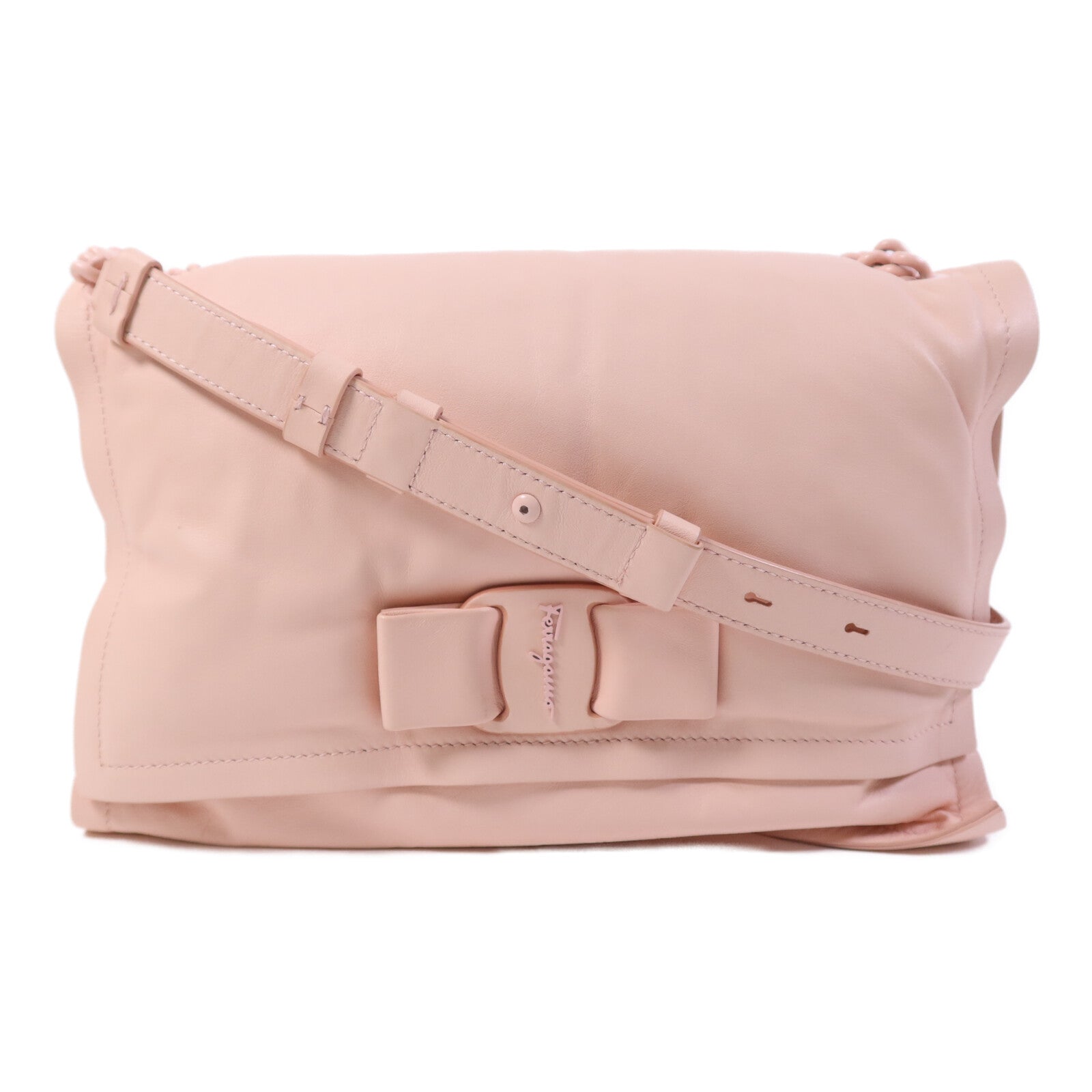 Salvatore Ferragamo 皮革Viva Bow Bag肩背袋