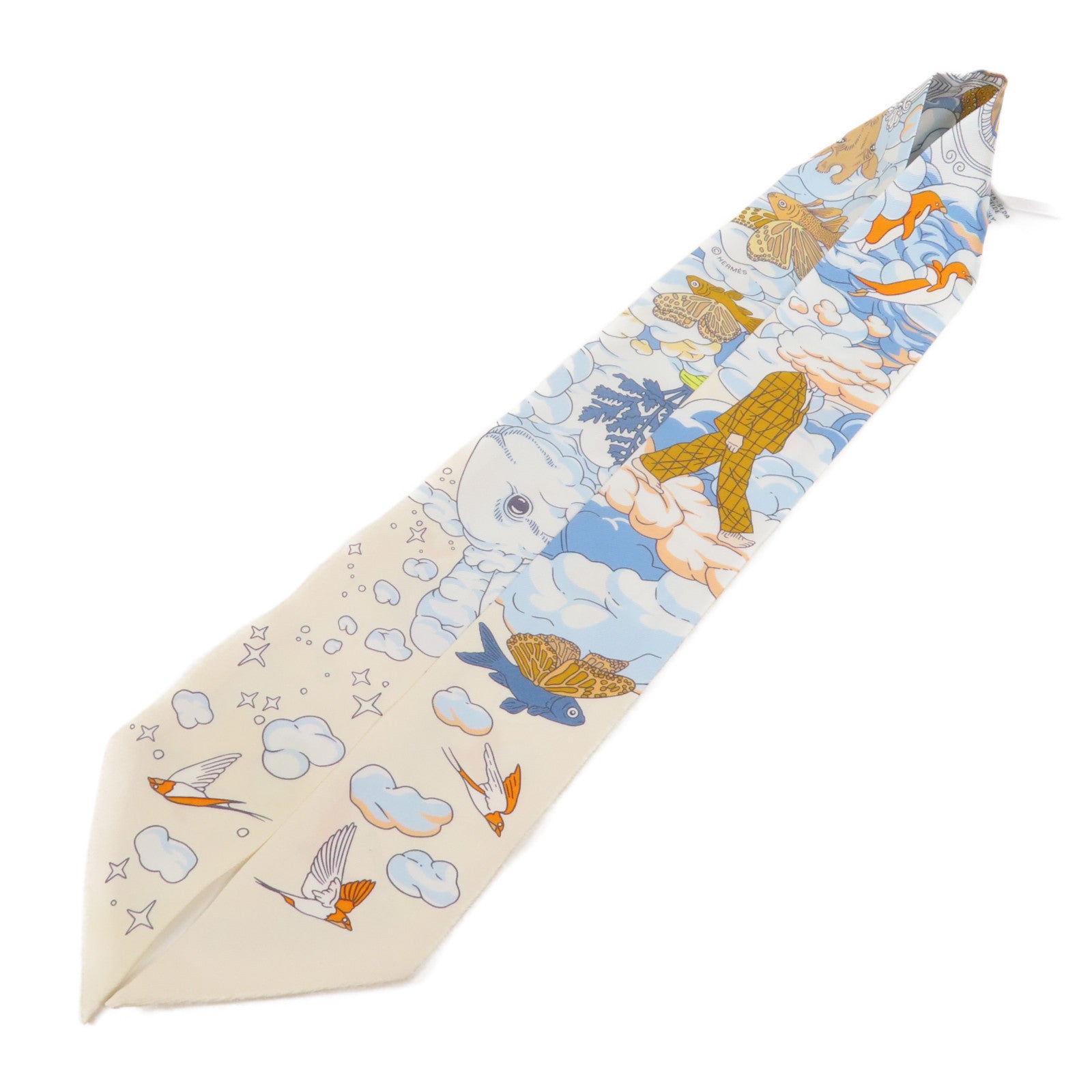 HERMES 絲質Twilly絲巾