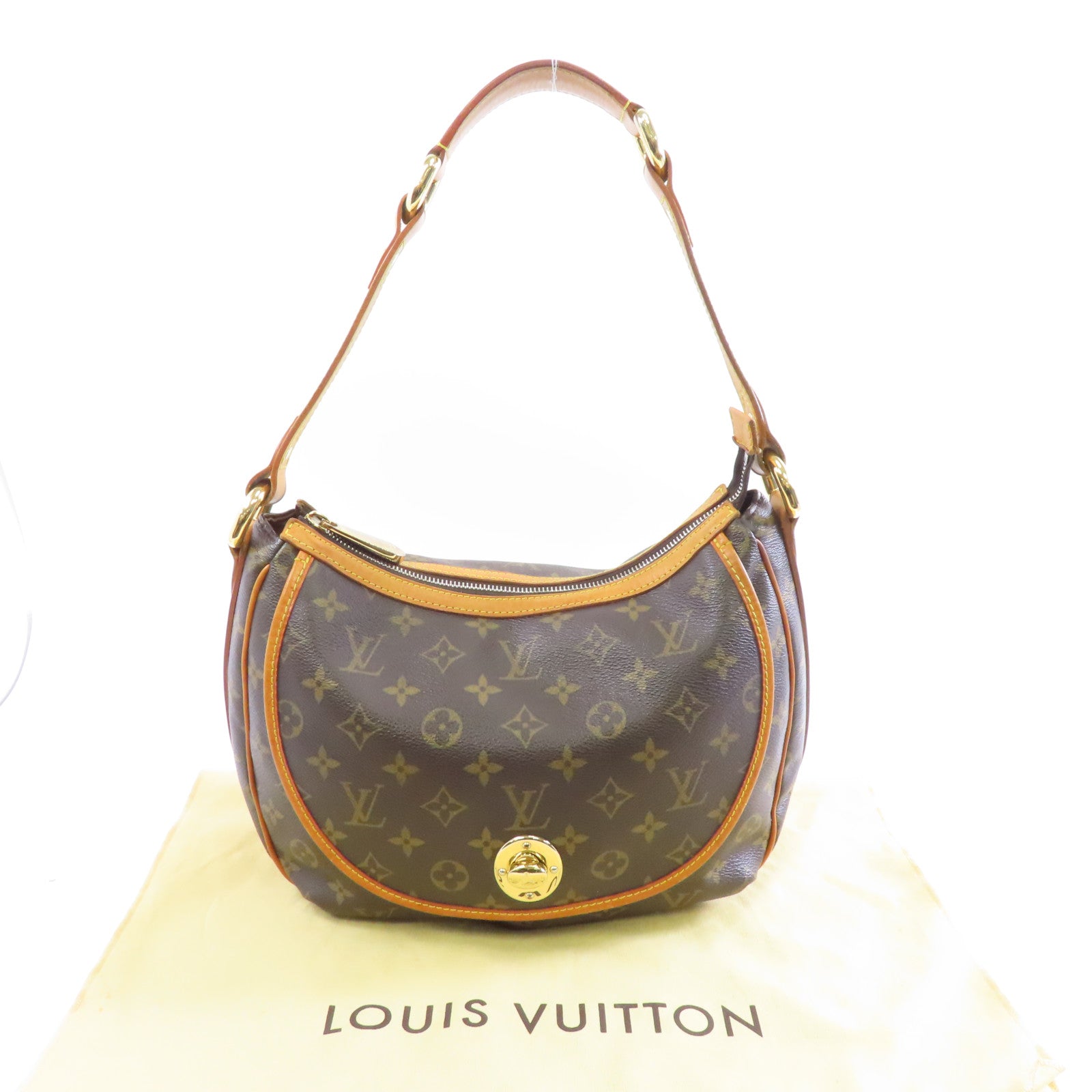 LOUIS VUITTON Monogram Mini Croisette Tulum PM金扣肩背袋啡色
