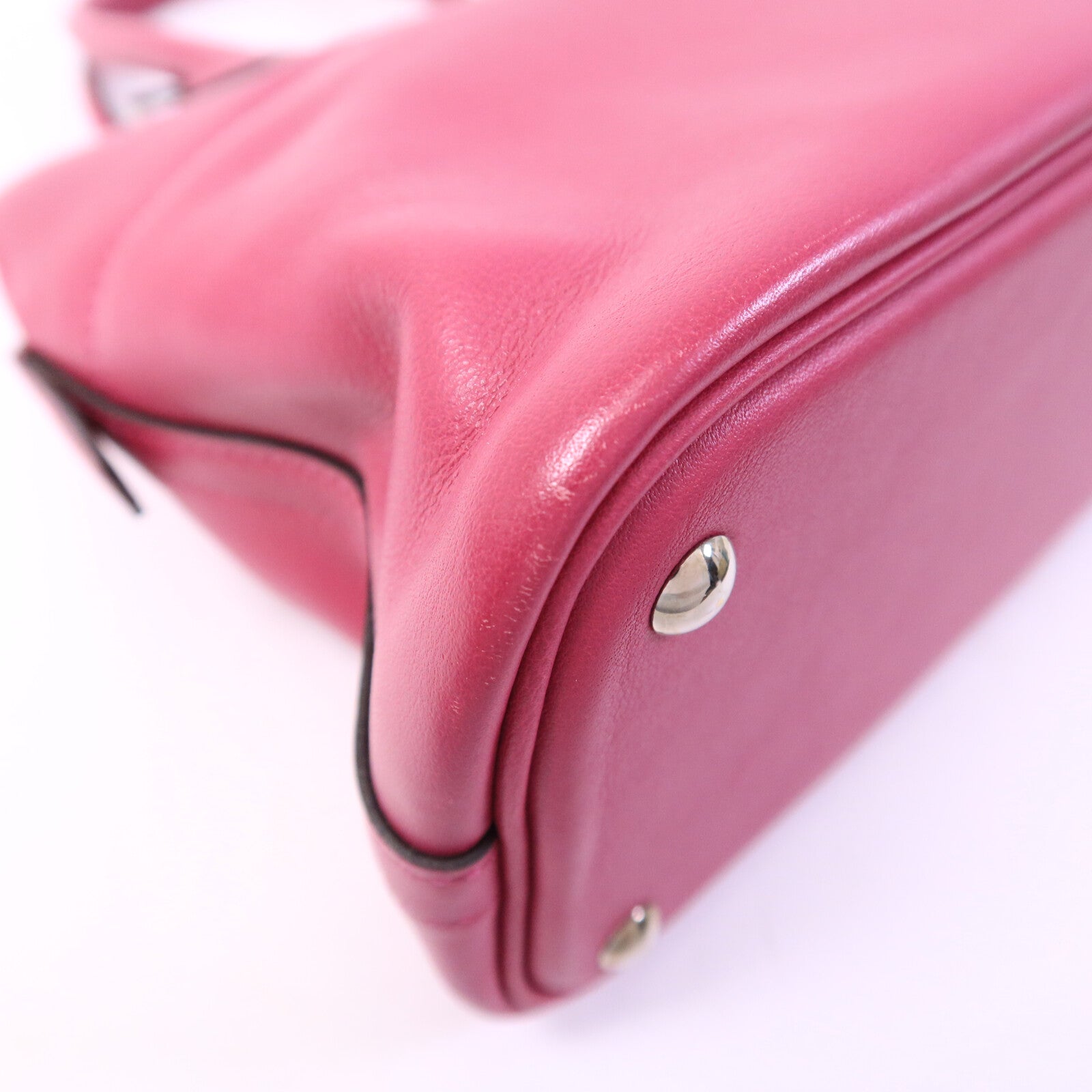 HERMES Swift皮革Bolide 27手挽袋Rose Pourpre