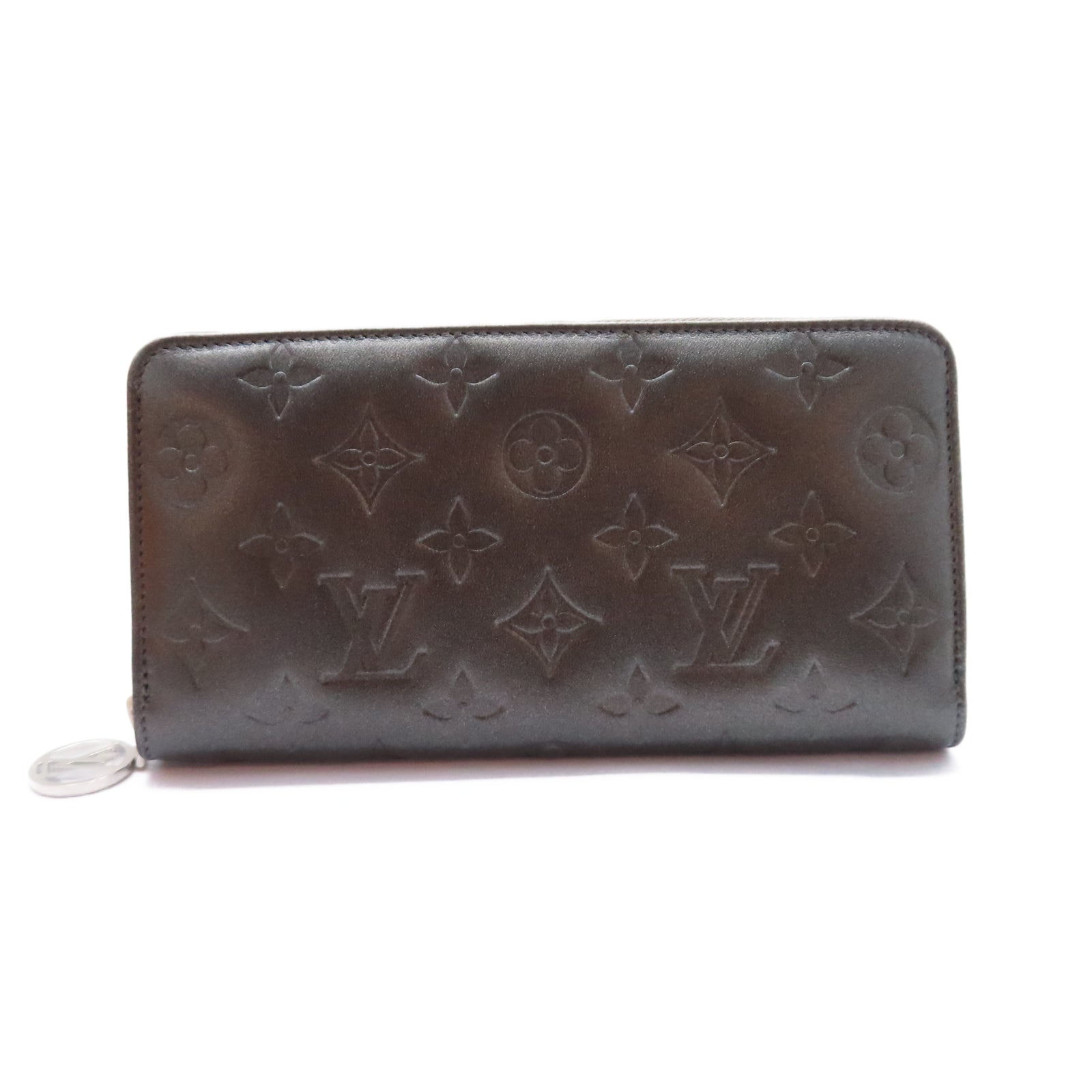 LOUIS VUITTON Monogram Long Wallet銀扣長錢包灰色