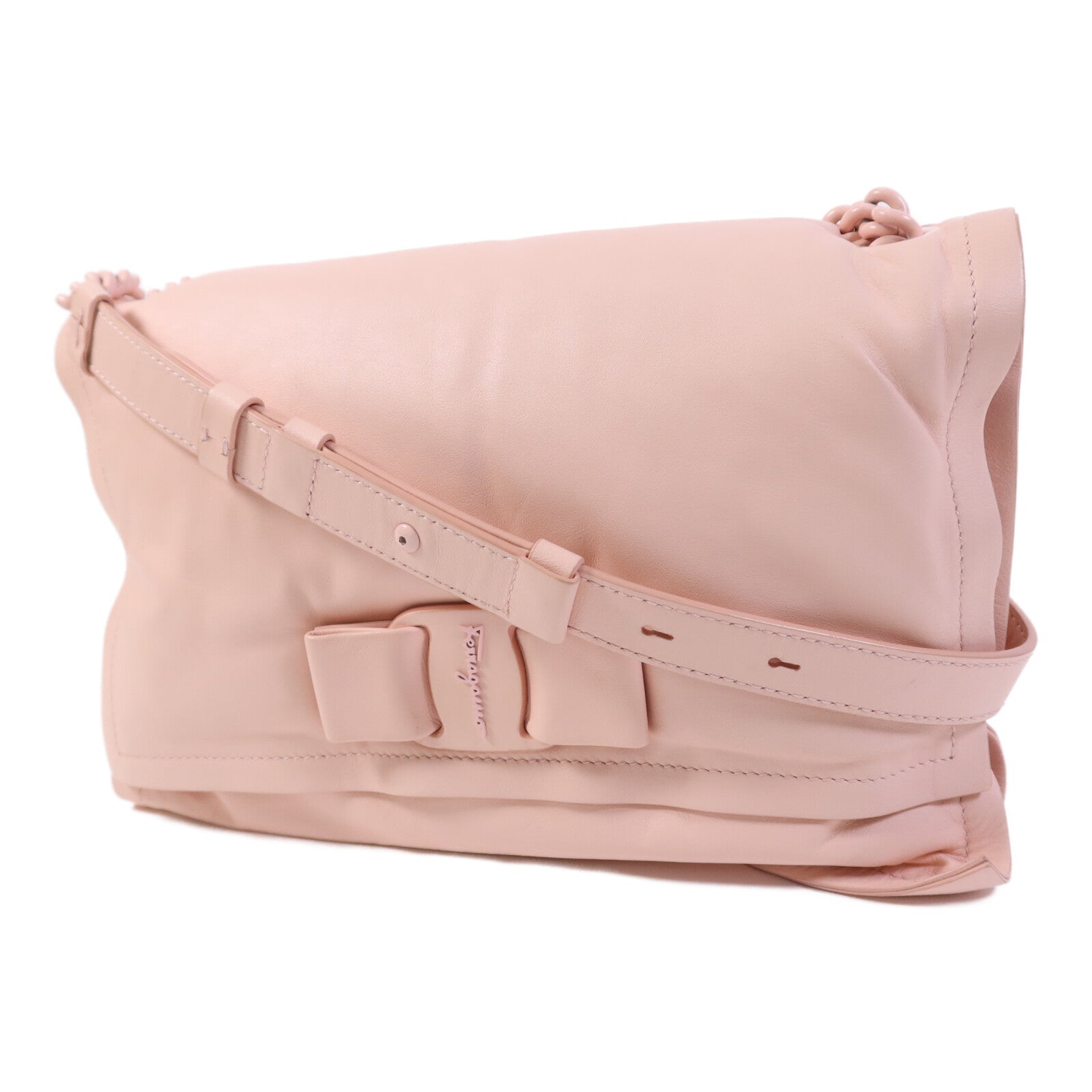 Salvatore Ferragamo 皮革Viva Bow Bag肩背袋