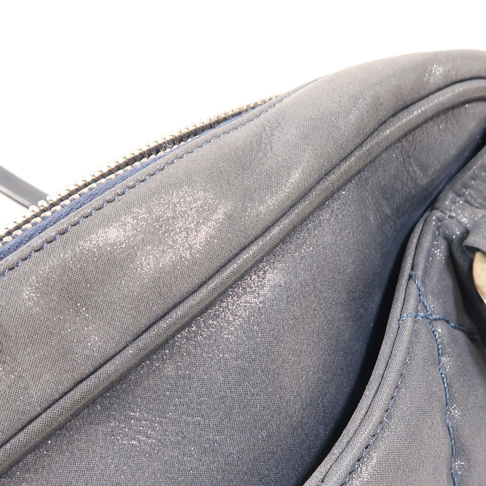 CHANEL 牛皮皮革Chain Shoulder銀扣手挽肩背兩用袋