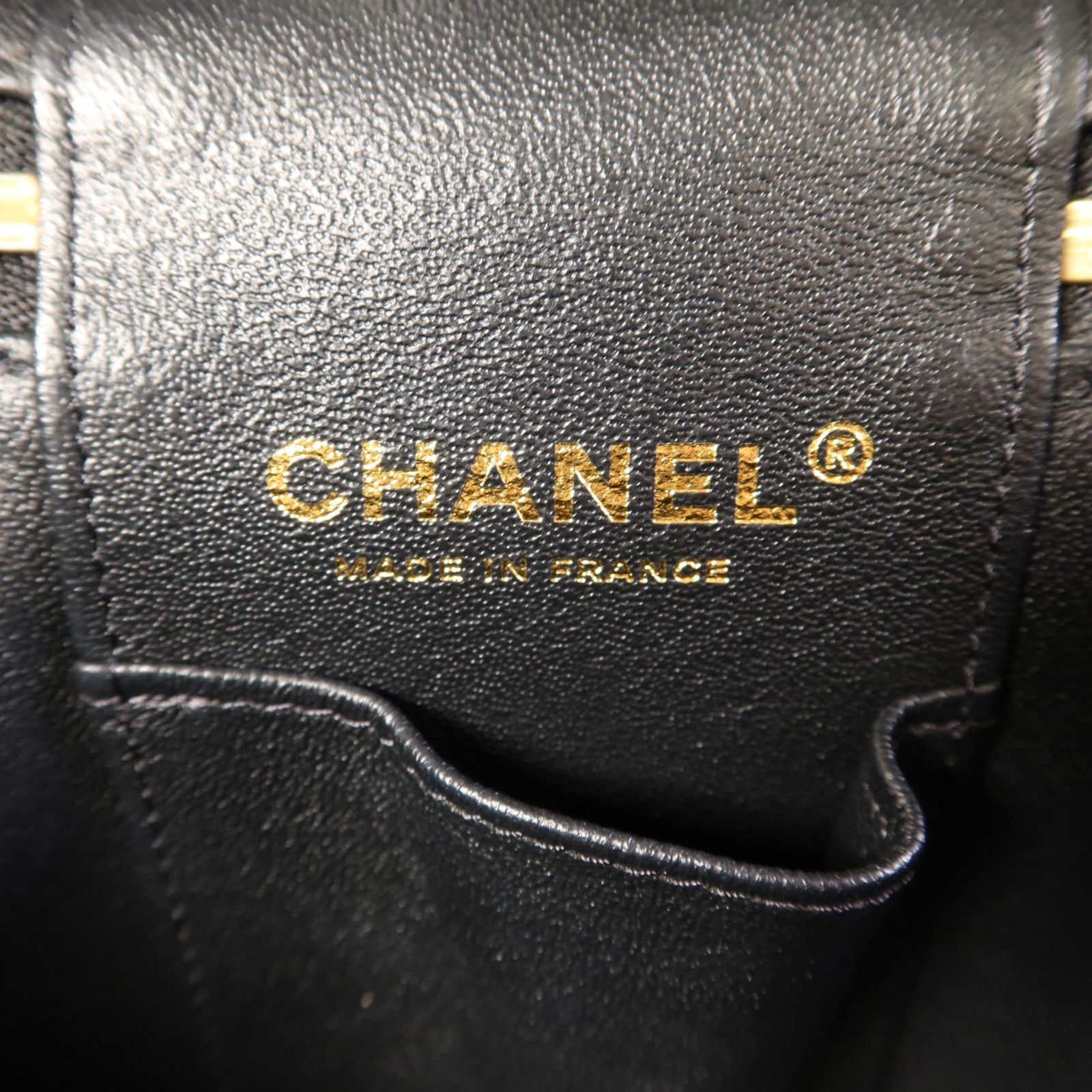 CHANEL 羊皮皮革Vanity Case金扣手挽肩背兩用袋