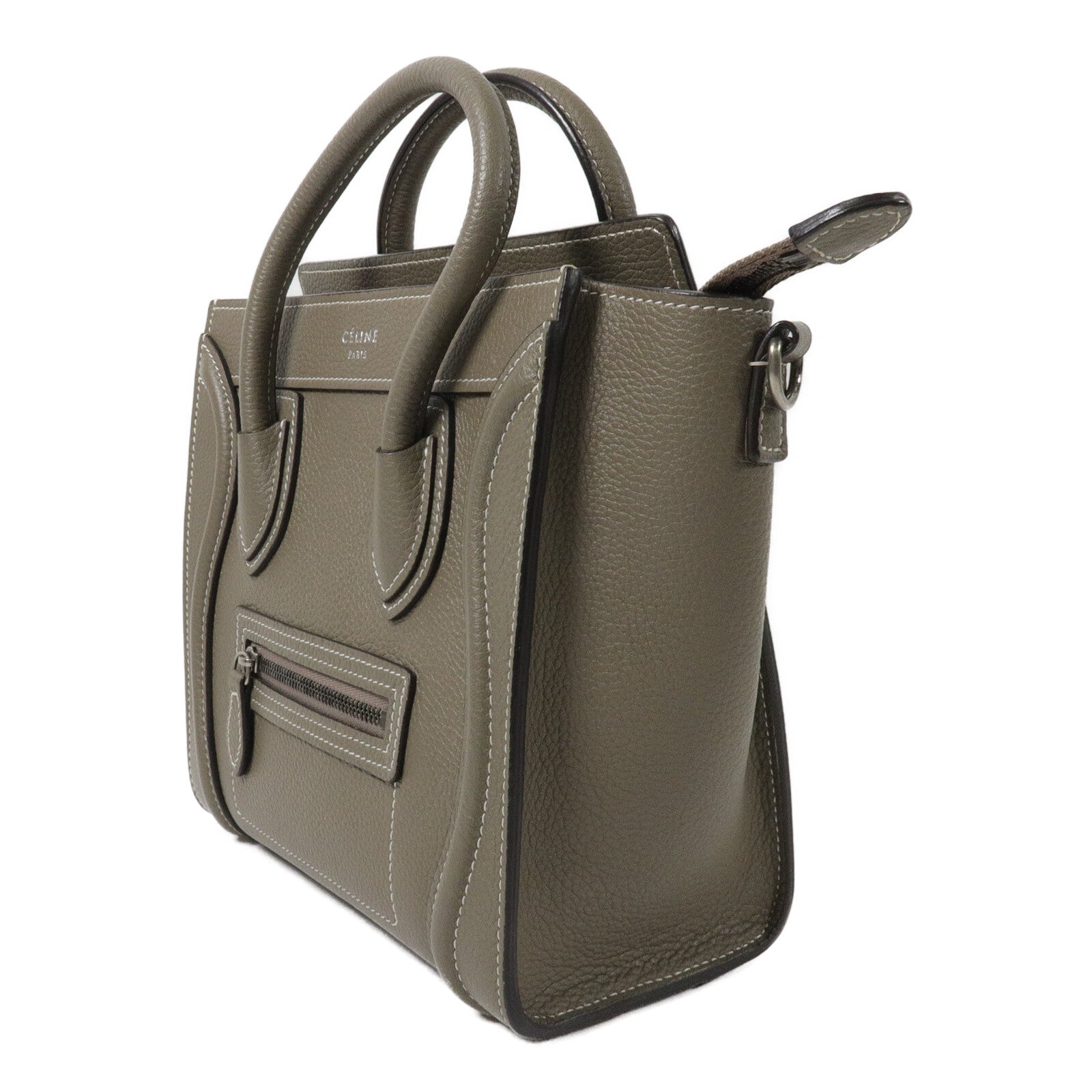 CELINE 牛皮皮革Nano Luggage手挽肩背兩用袋
