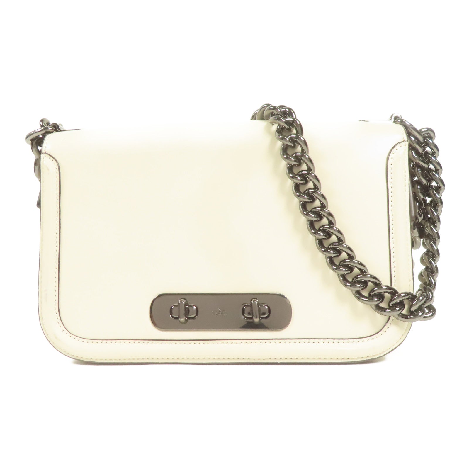 COACH 牛皮皮革Shoulder Bag鏈帶肩背袋