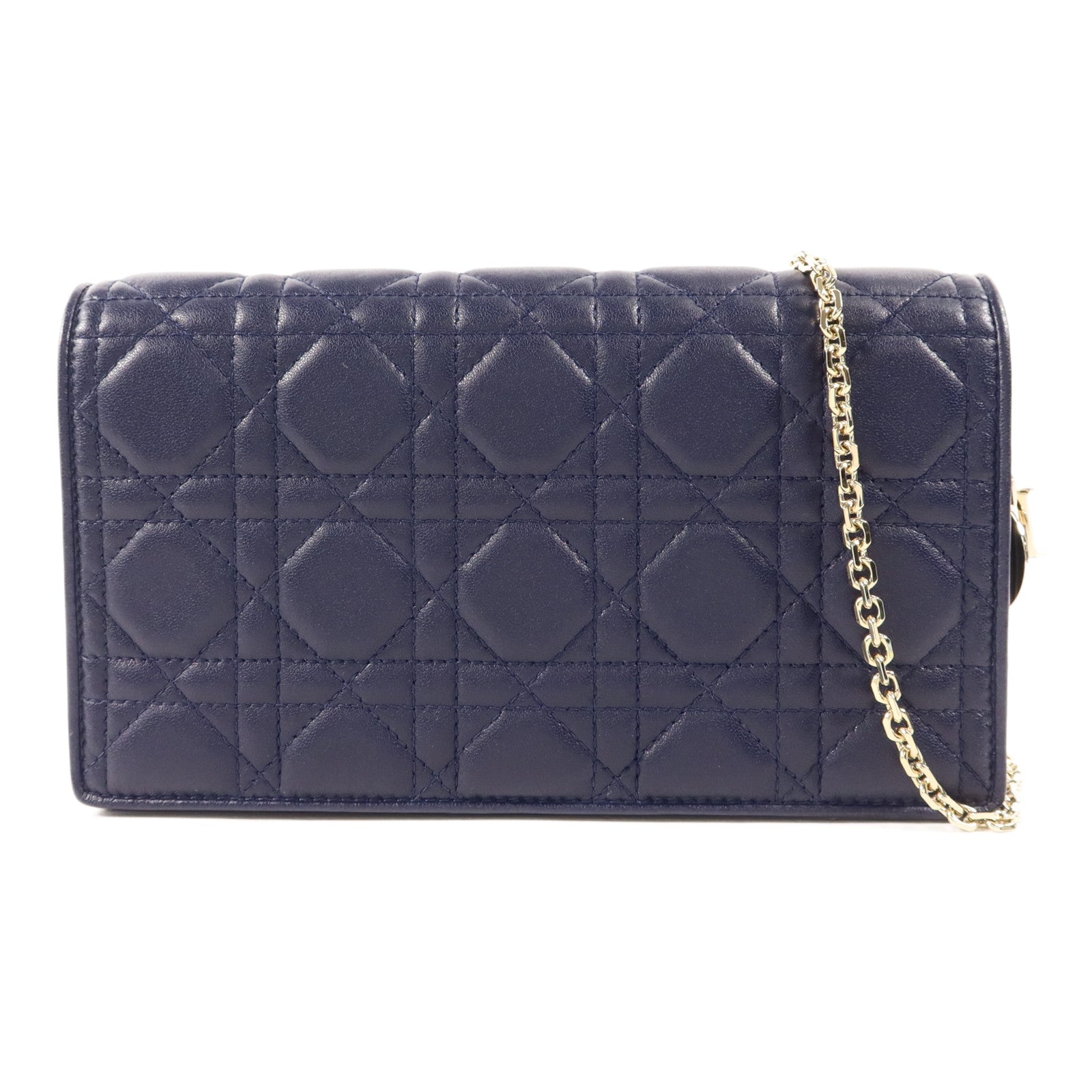 Dior 羊皮皮革Lady Dior Pouch金扣鏈帶肩背袋