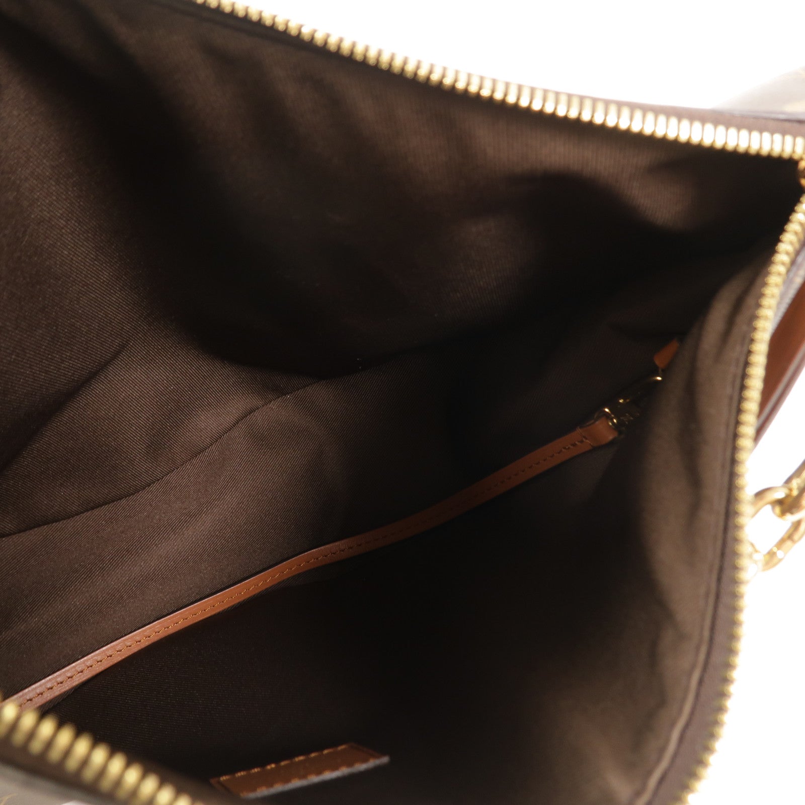 LOUIS VUITTON Monogram Reverse Loop Hobo金扣手挽肩背兩用袋棕色
