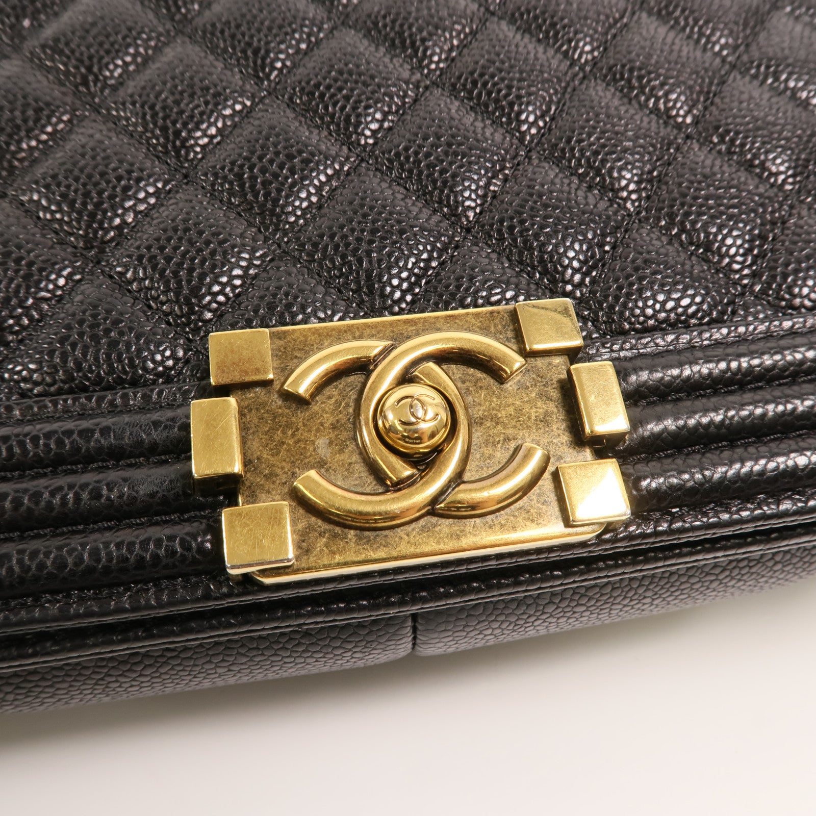 CHANEL 牛皮皮革Boy 25鏈帶手挽肩背兩用袋