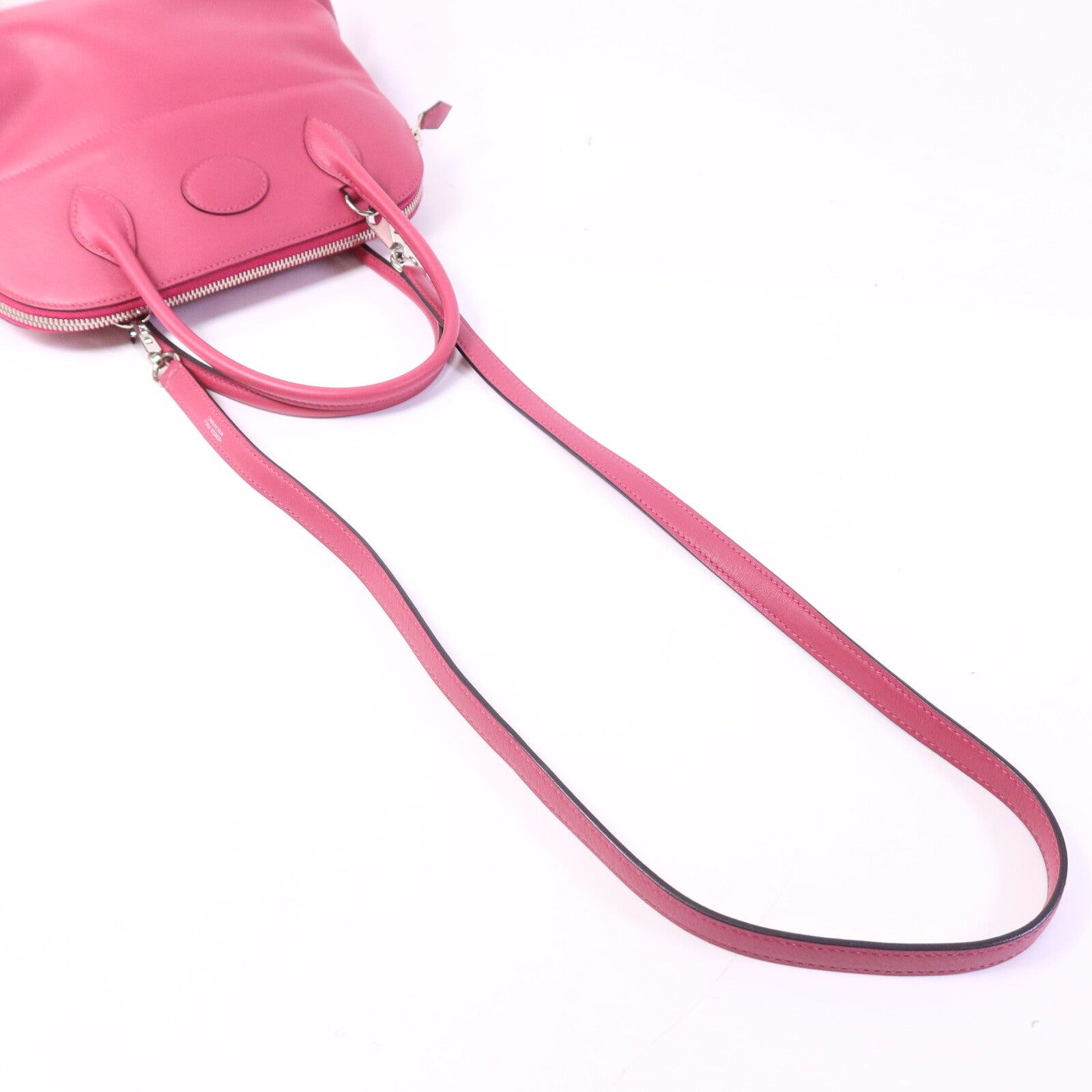 HERMES Swift皮革Bolide 27手挽袋Rose Pourpre
