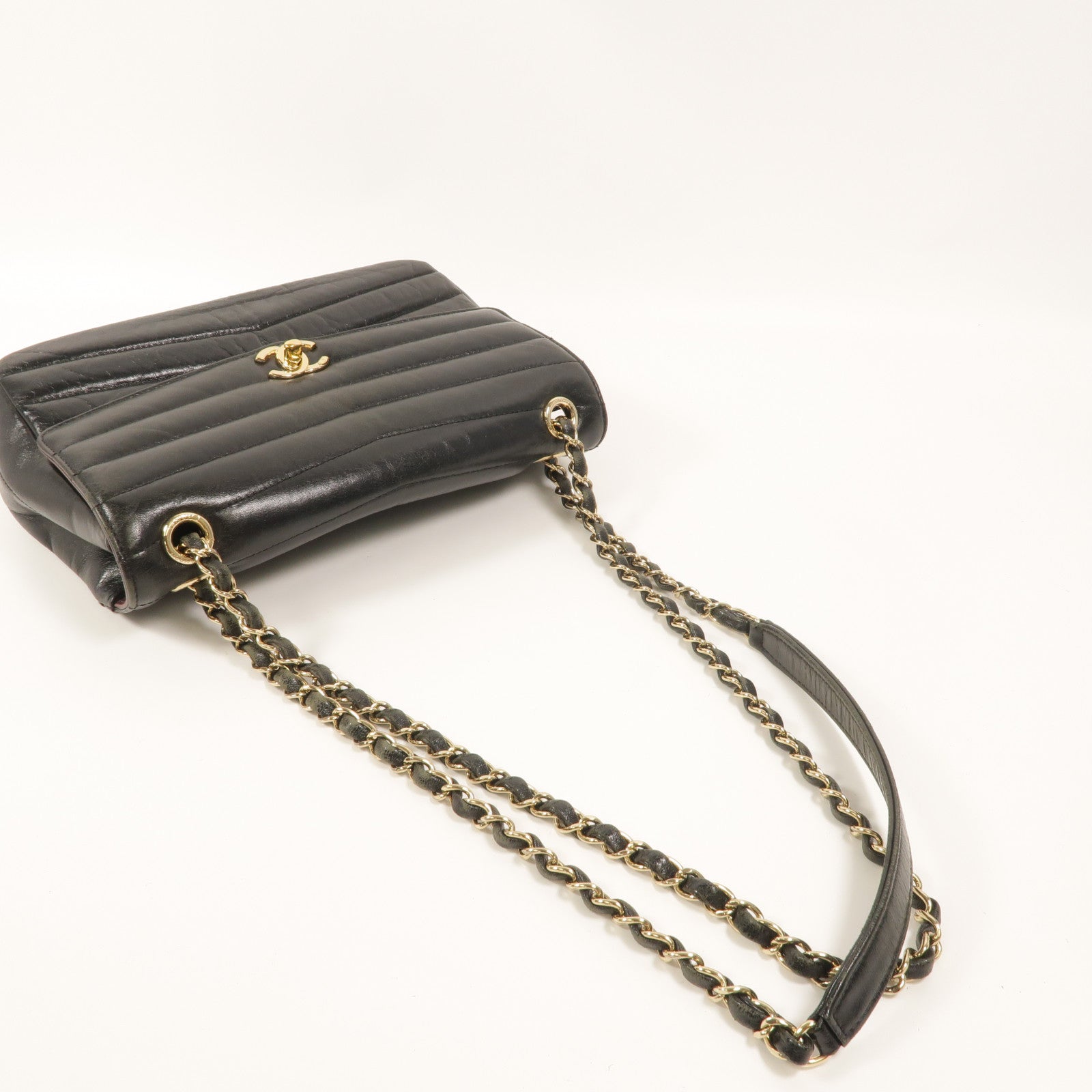 CHANEL 羊皮皮革Chain Shoulder鏈帶肩背袋
