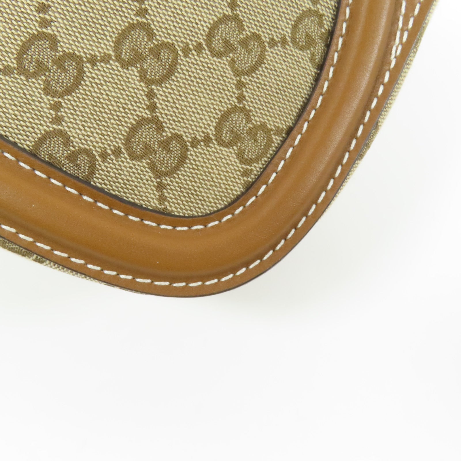 GUCCI 帆布Medium Blondie金扣手挽袋