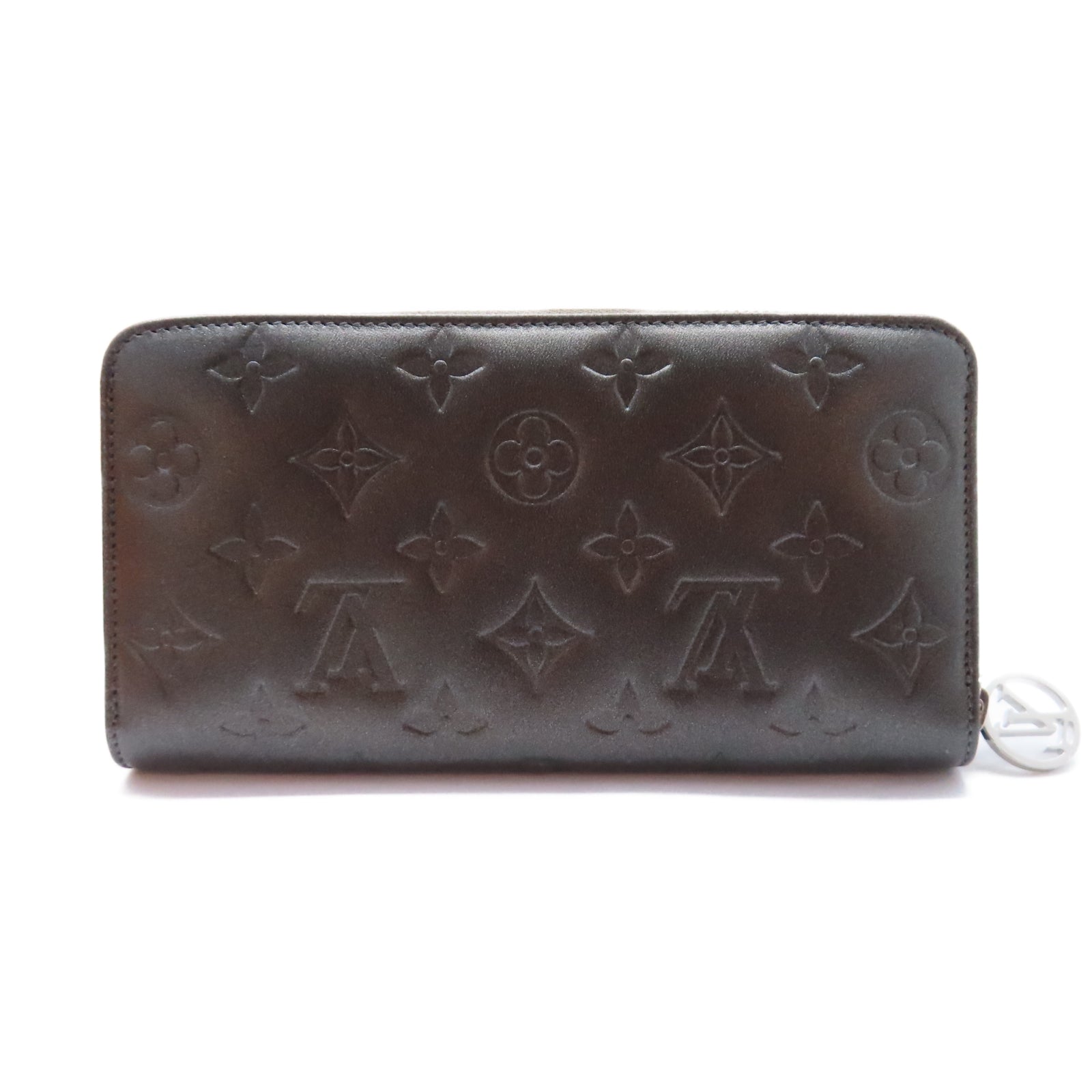 LOUIS VUITTON Monogram Long Wallet銀扣長錢包灰色
