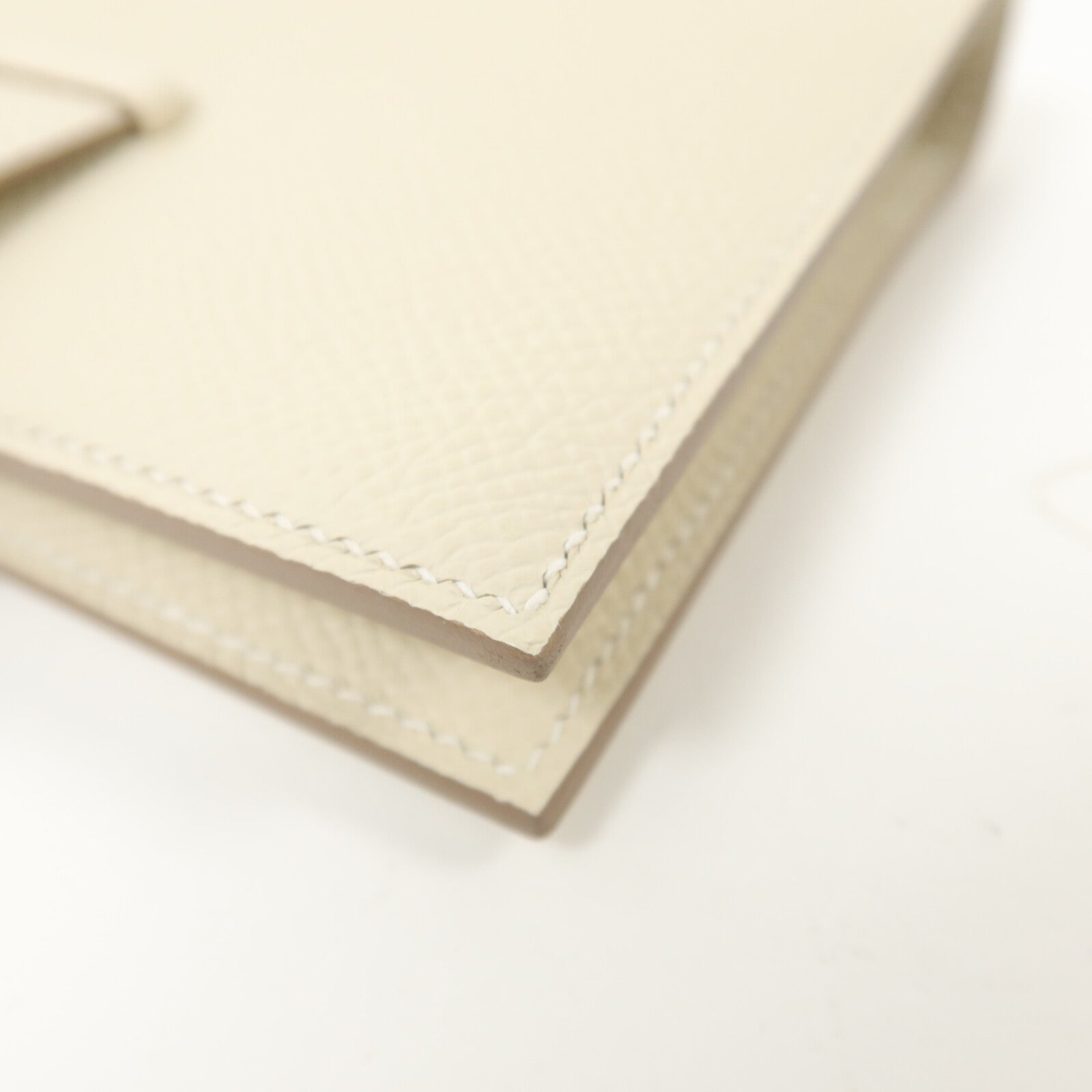 HERMES Epsom皮革Bearn Compact Wallet錢包Craie