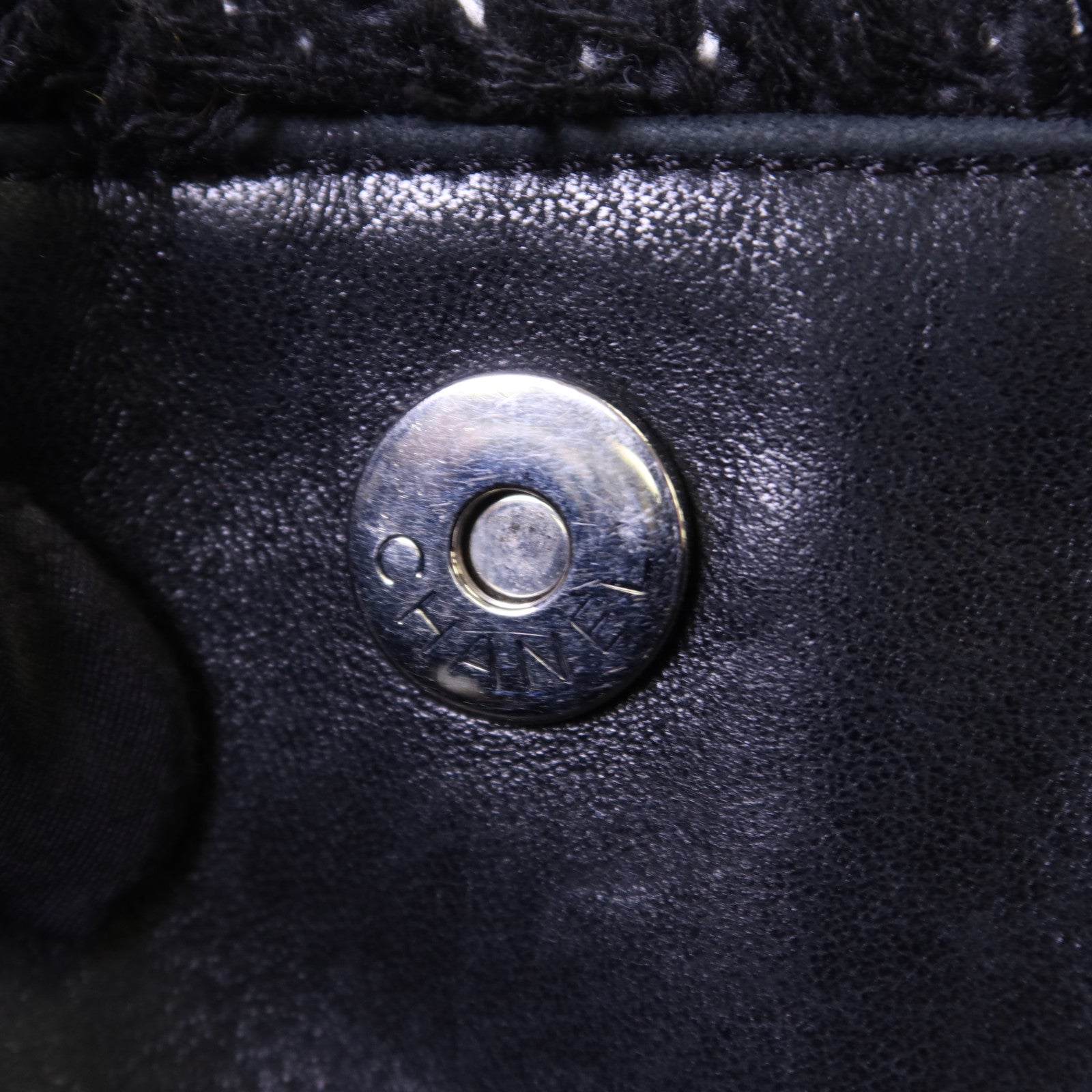 CHANEL PVC Tote Bag銀扣肩背袋